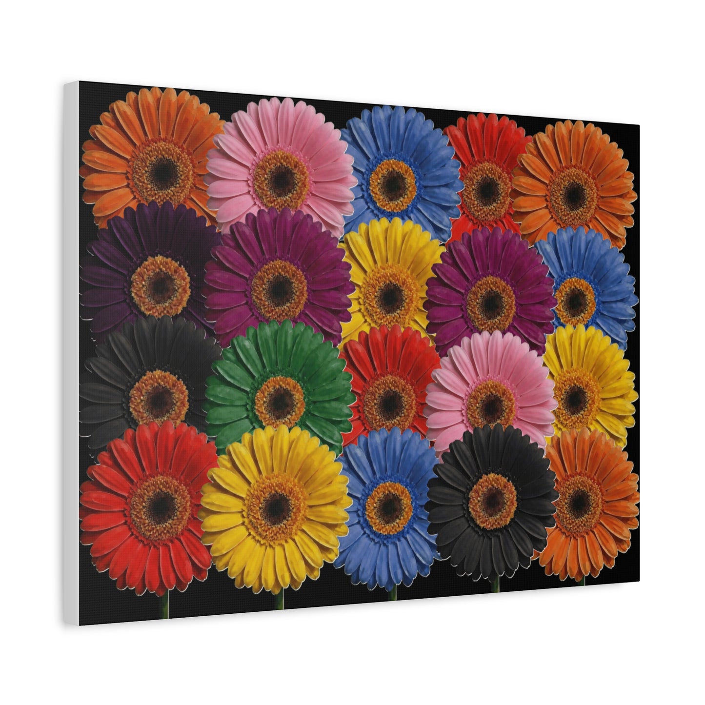 Colorful Gerbera Daisy Canvas Print — Vibrant Floral Wall Art