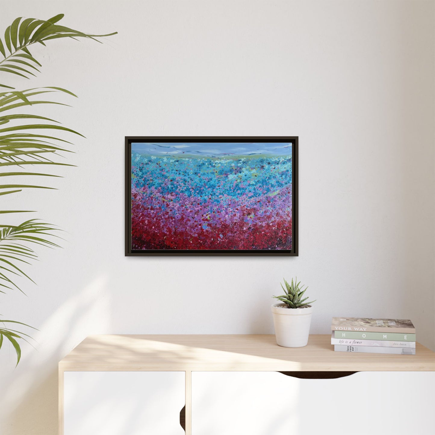 Bloom by Unknown Framed Matte Canvas Abstract Floral Field Wall Art