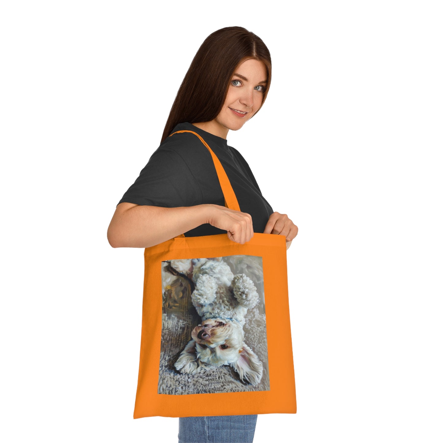 Cute Puppy Photo Cotton Tote — Adorable Dog Lover Gift Tote Bag