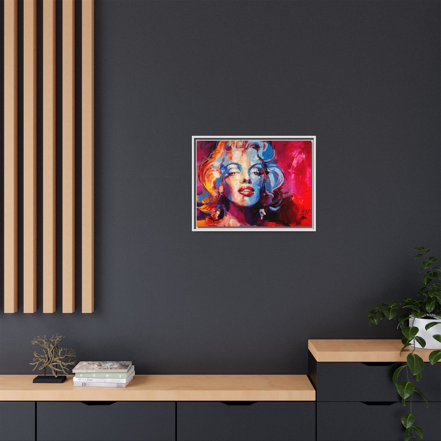 Marilyn Monroe attributed to Voke Matte Canvas Framed Wall Art