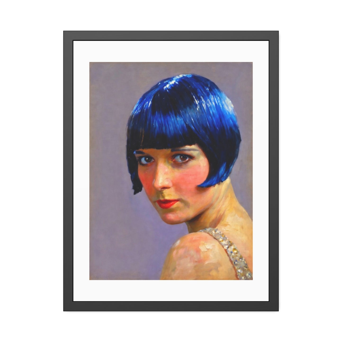 Blue Bob Portrait Framed Poster