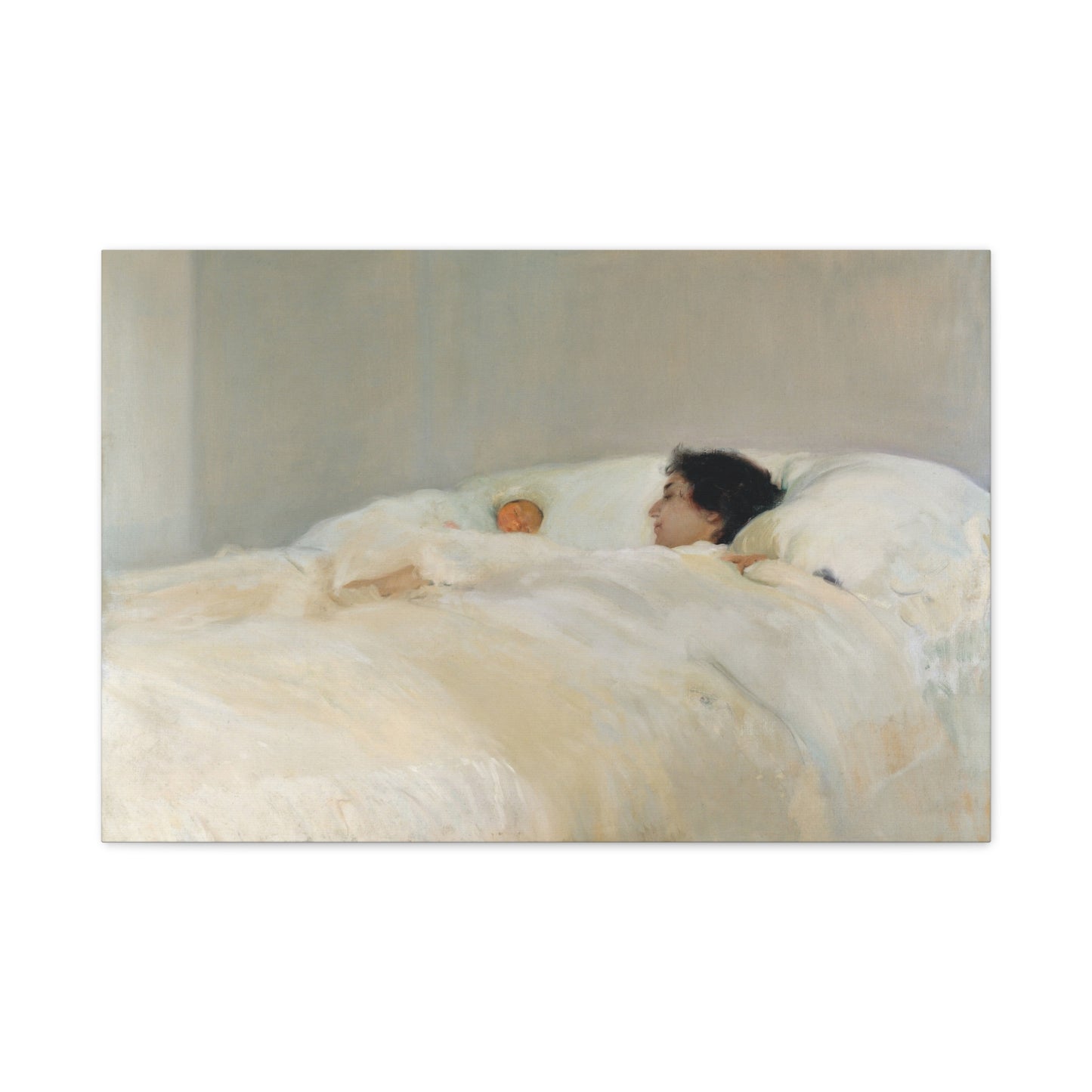 Mother by Joaquin Sorolla y Bastida Art Canvas Print — Serene Nursery Wall Decor
