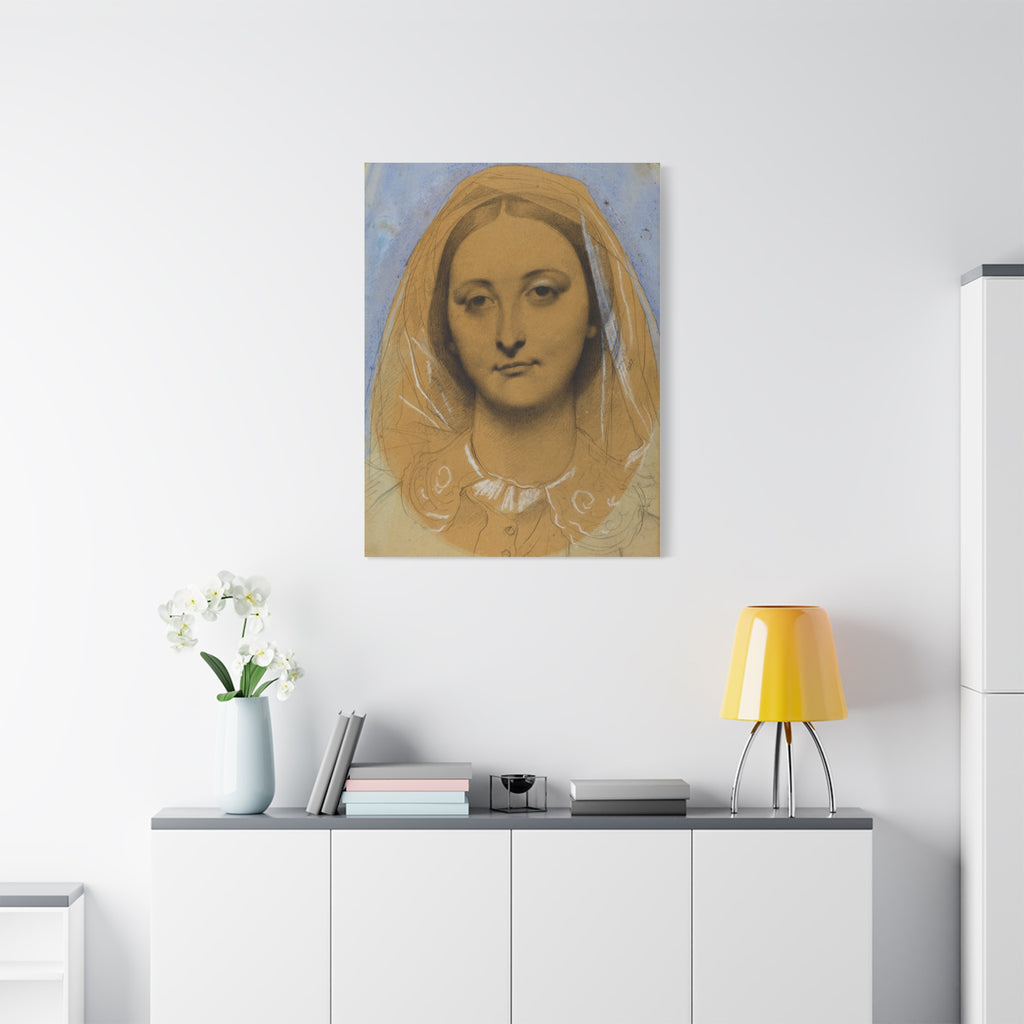 Mademoiselle Mary de Borderieux by Jean Auguste Dominique Ingres Matte Stretched Canvas Wall Art