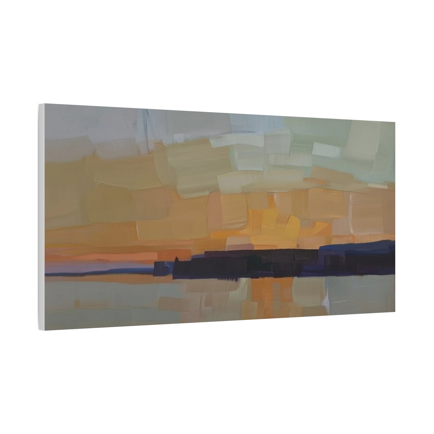 Abstract Sunset Landscape Canvas Print  Matte Stretched 1.25"