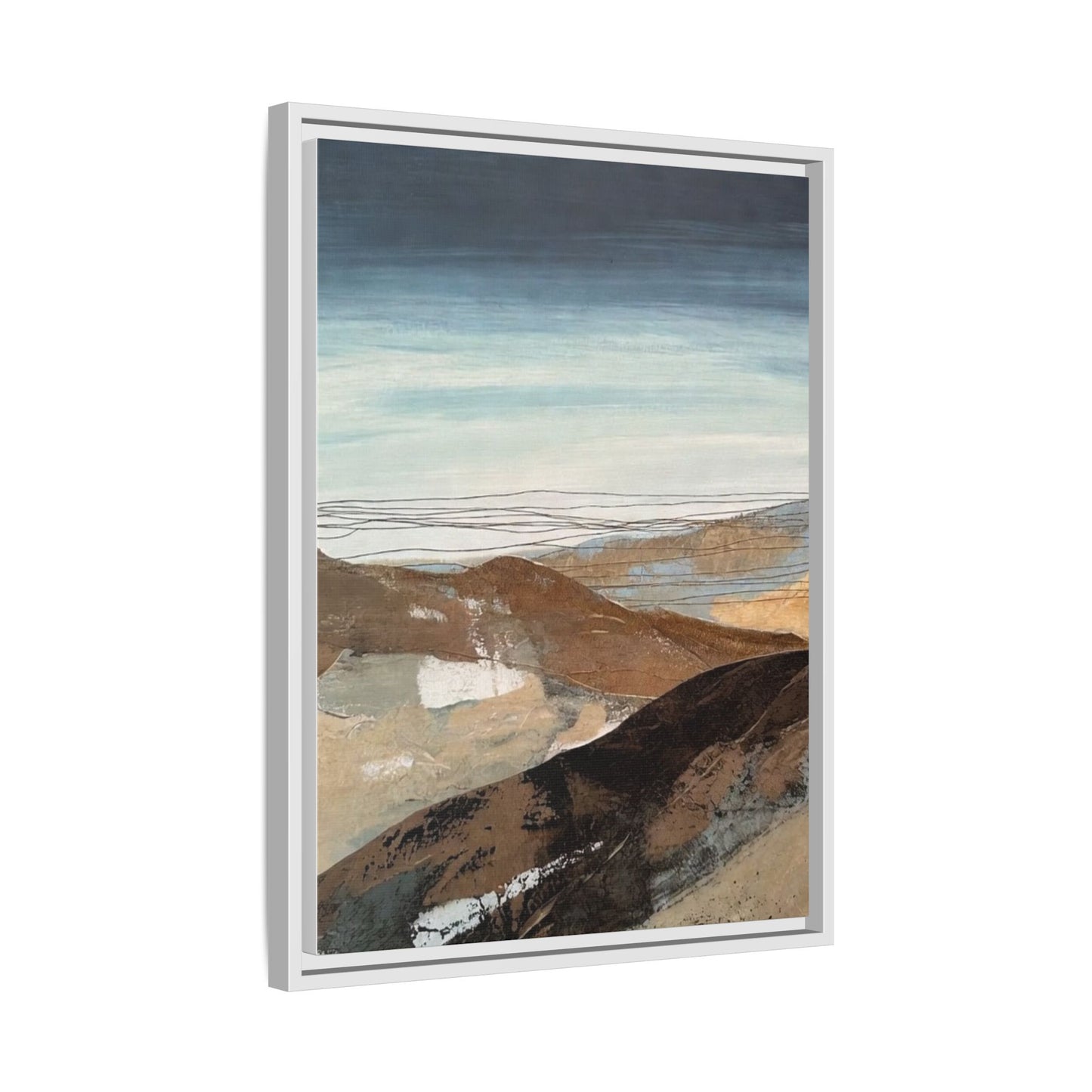 Framed Matte Canvas Art — Serene Abstract Landscape