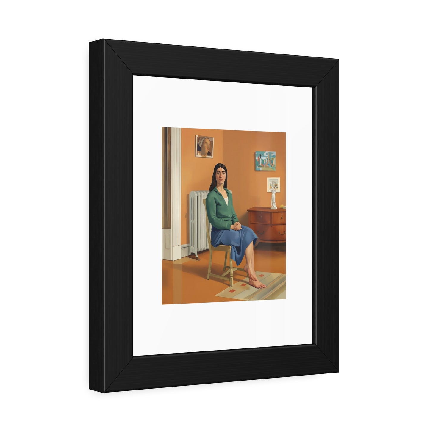 Framed Art Print — Contemporary Figurative Portrait Poster