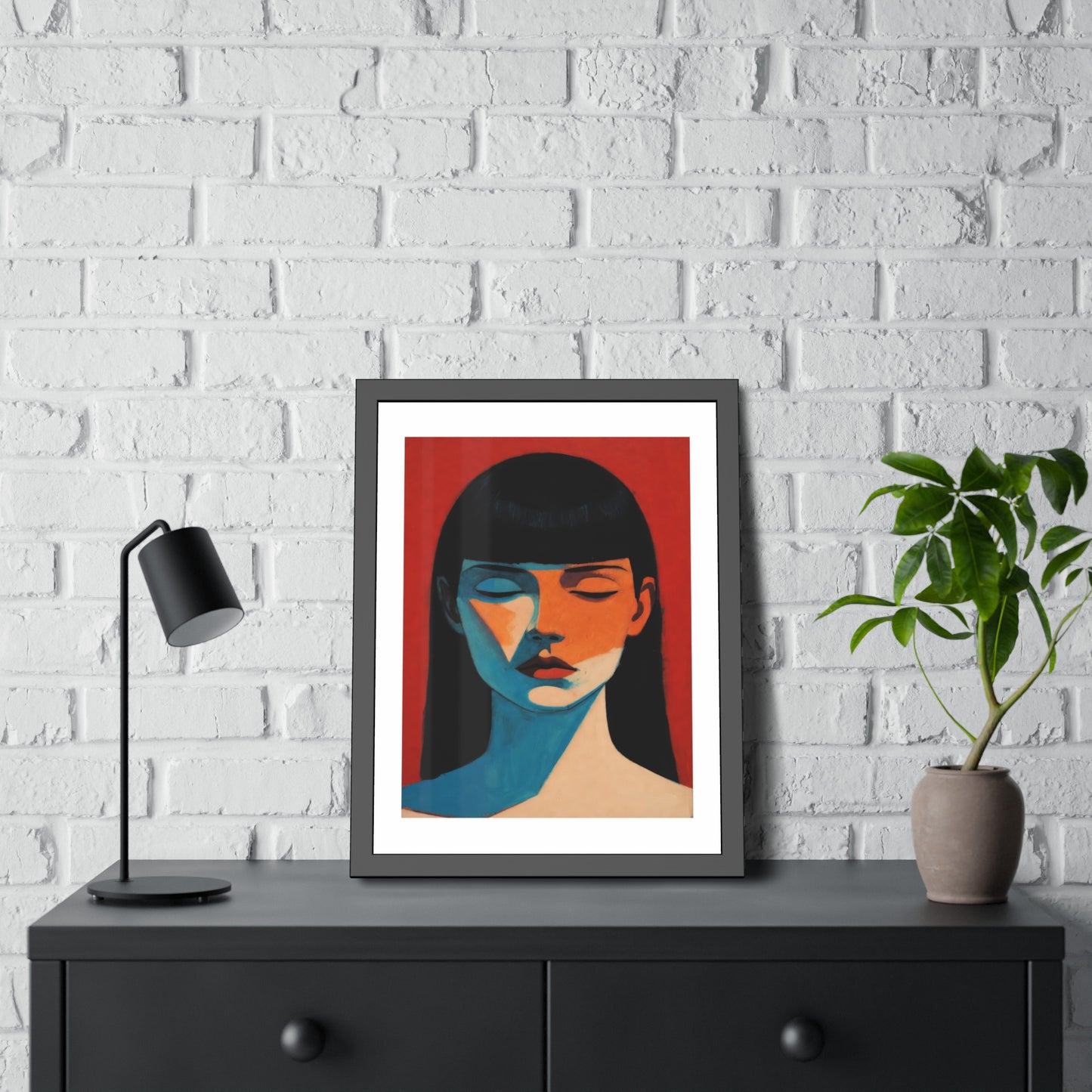 Framed Art Print — Moody Portrait Poster
