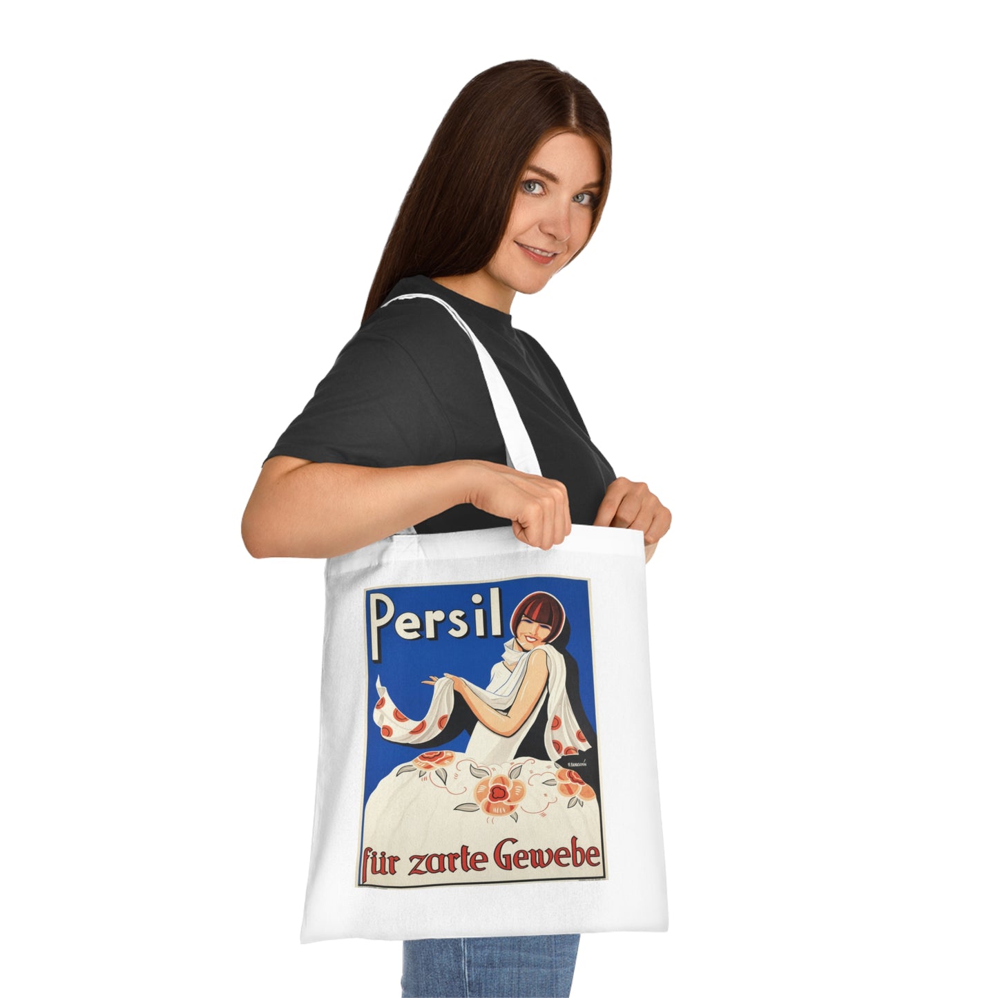 Vintage Persil Poster Cotton Tote — Retro Laundry Advertising Graphic Bag