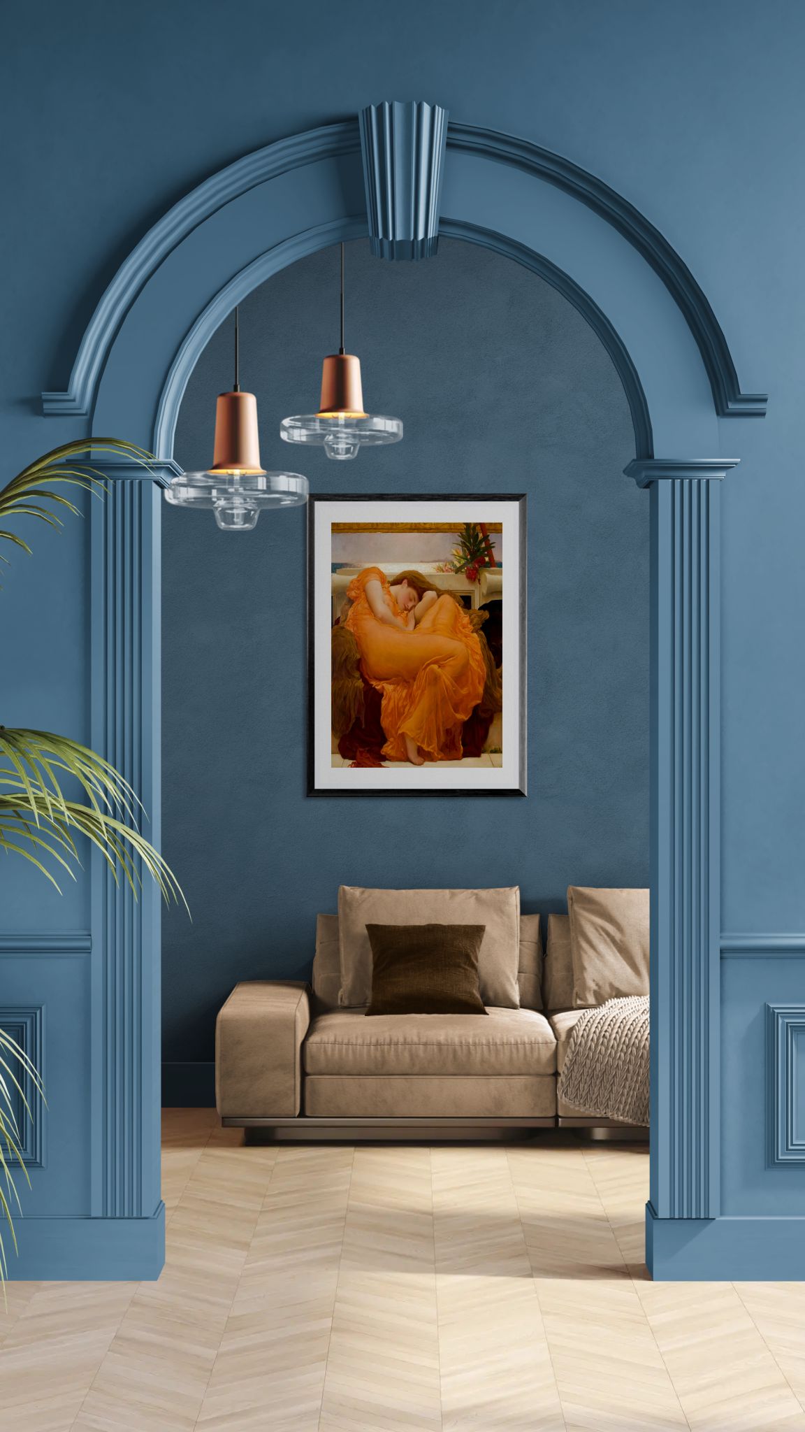 Flaming June by Lord Frederic Leighton Wall Art Print