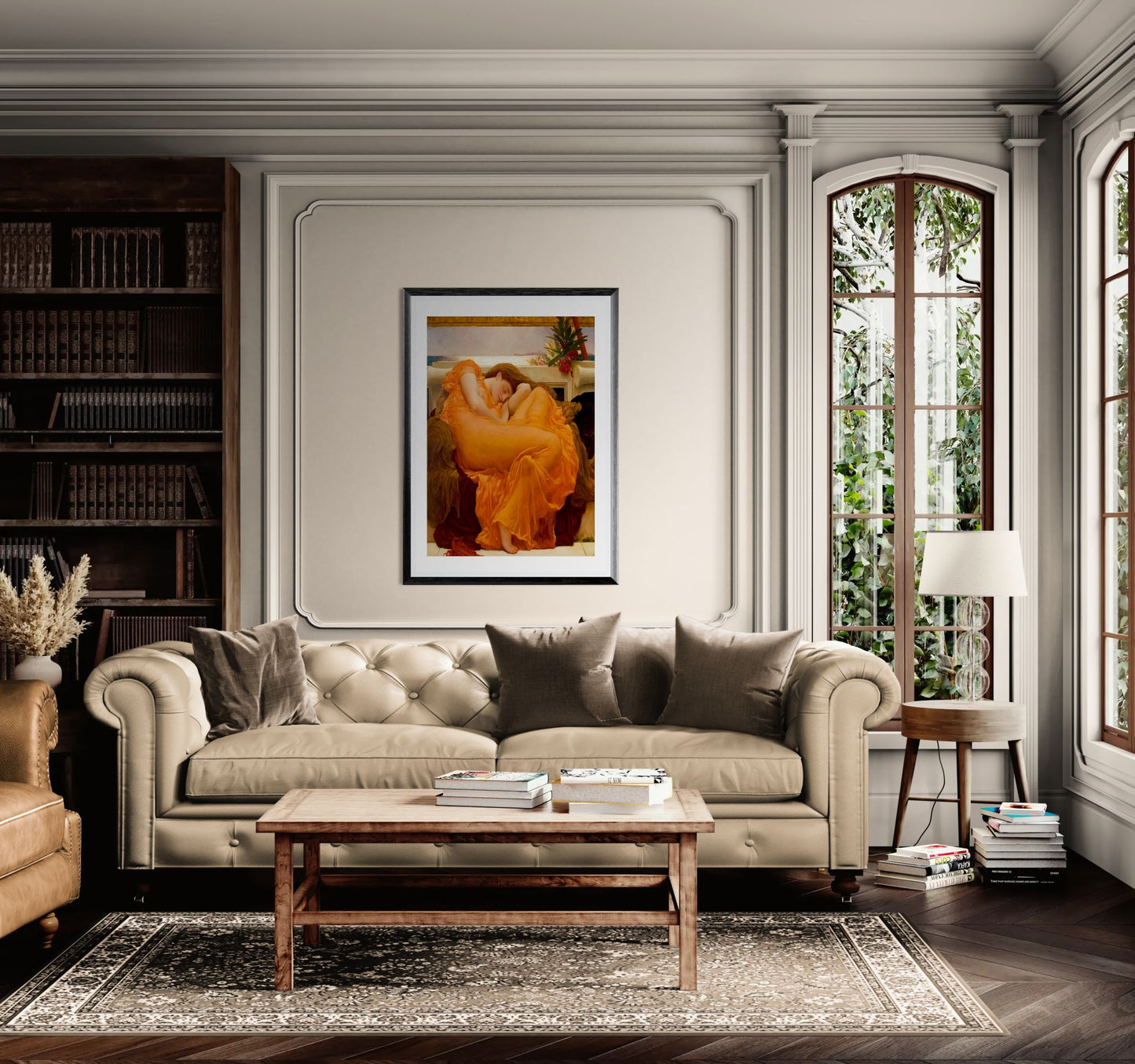 Flaming June by Lord Frederic Leighton Wall Art Print