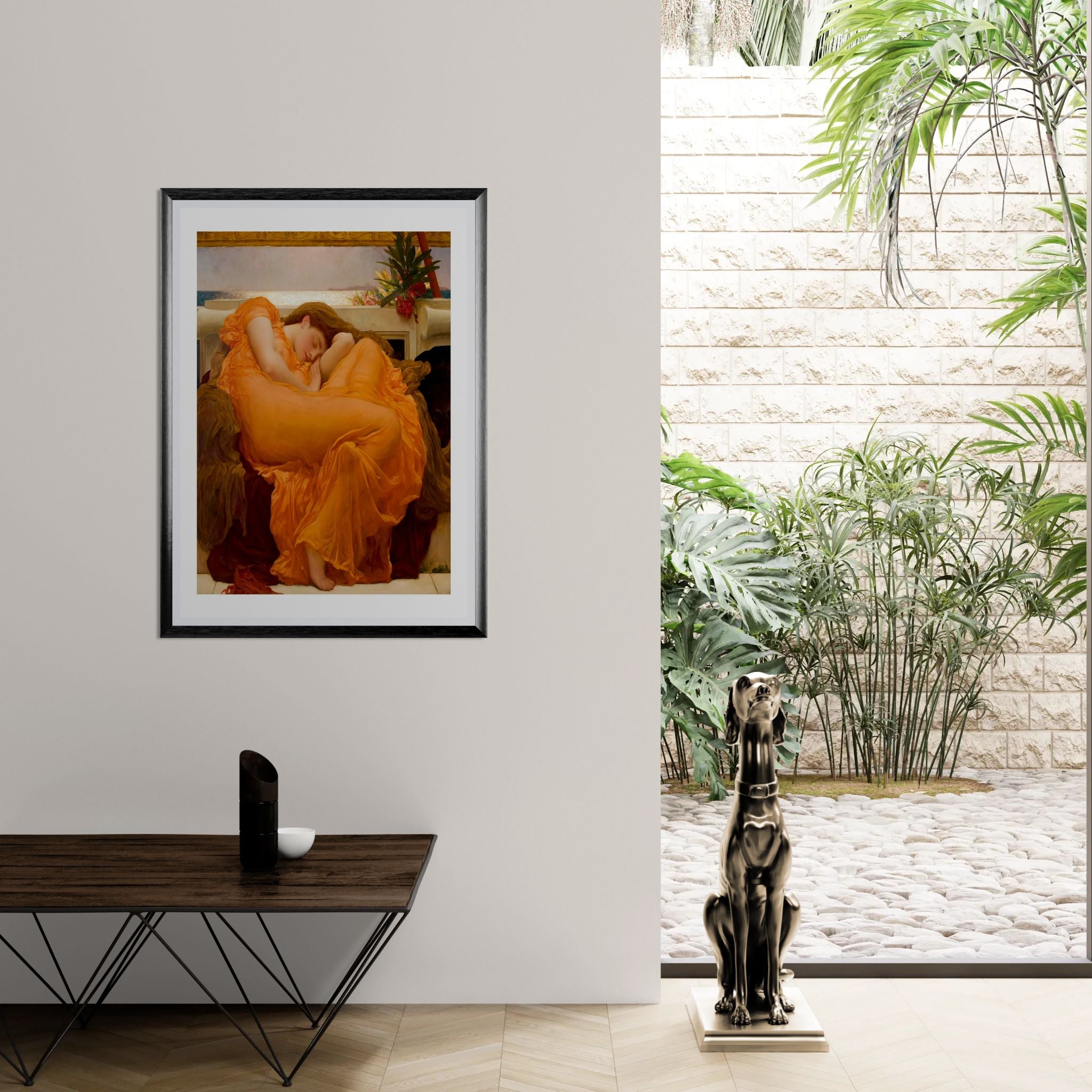 Flaming June by Lord Frederic Leighton Wall Art Print