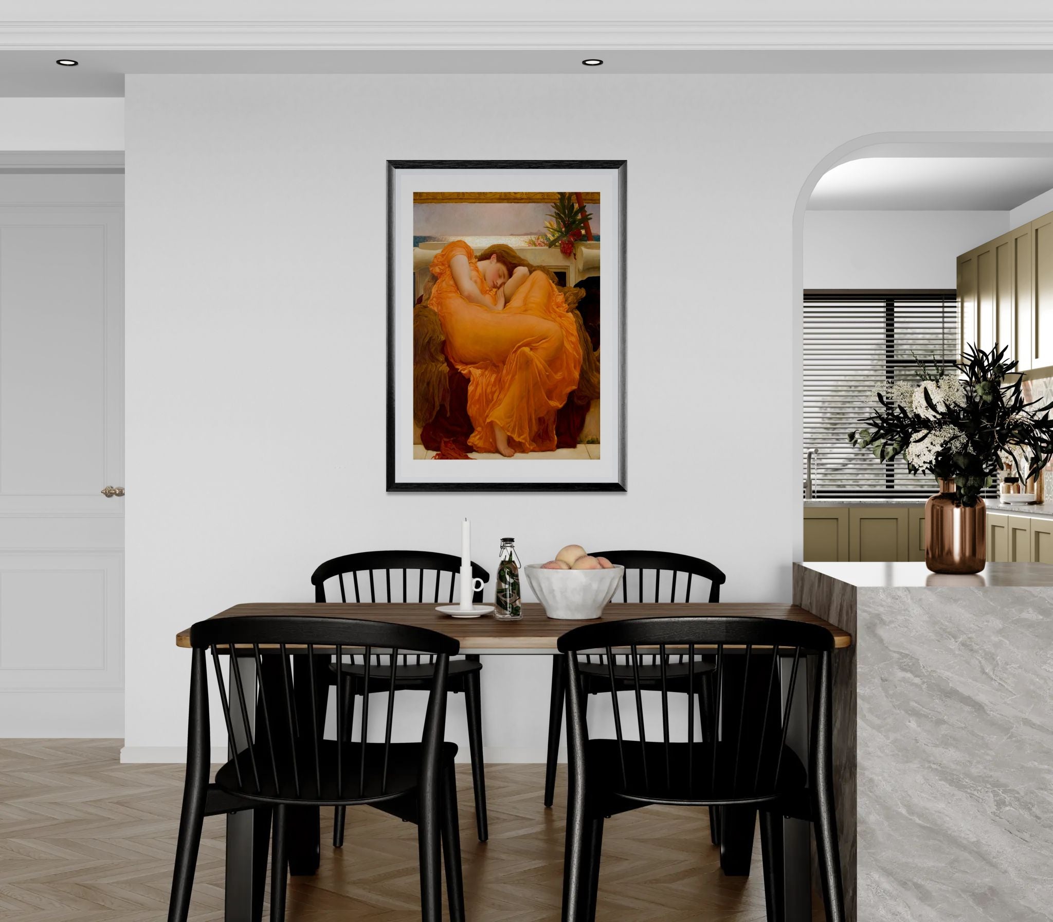 Flaming June by Lord Frederic Leighton Wall Art Print