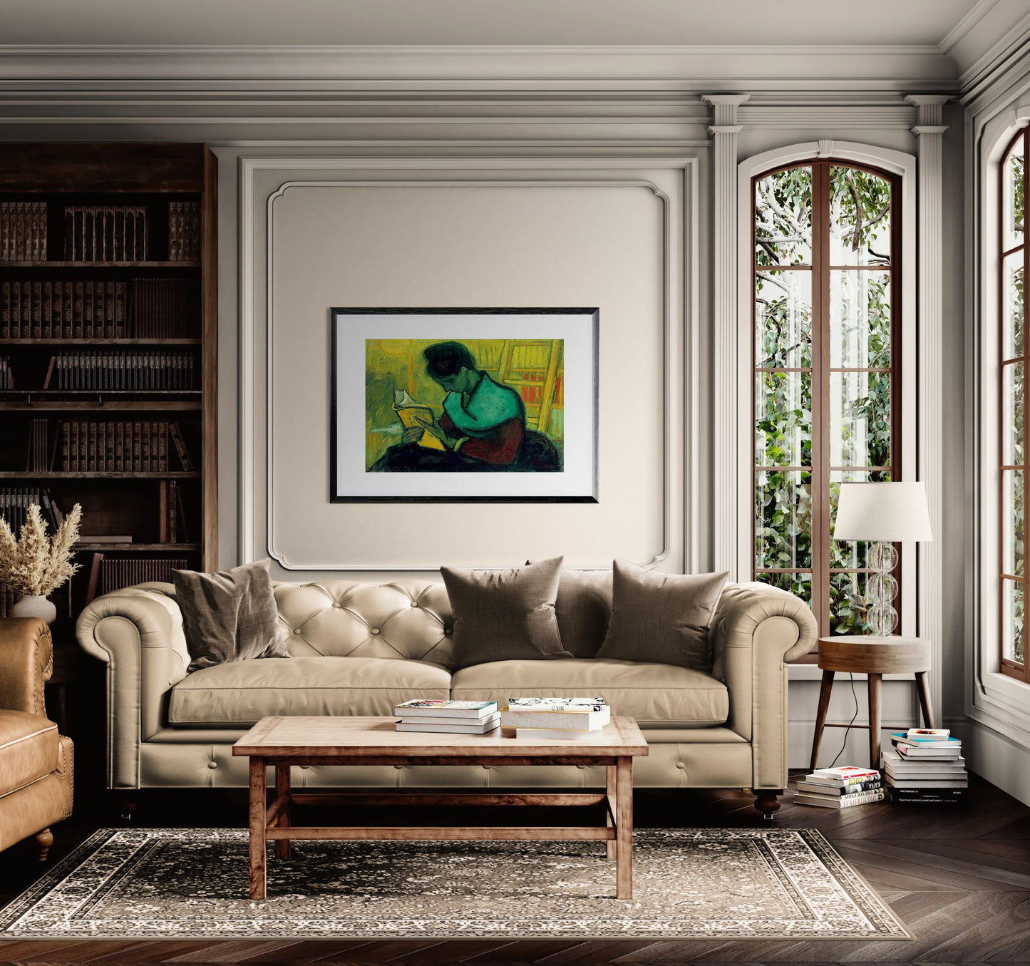 Une liseuse de romans by Vincent Van Gogh Wall Art Print