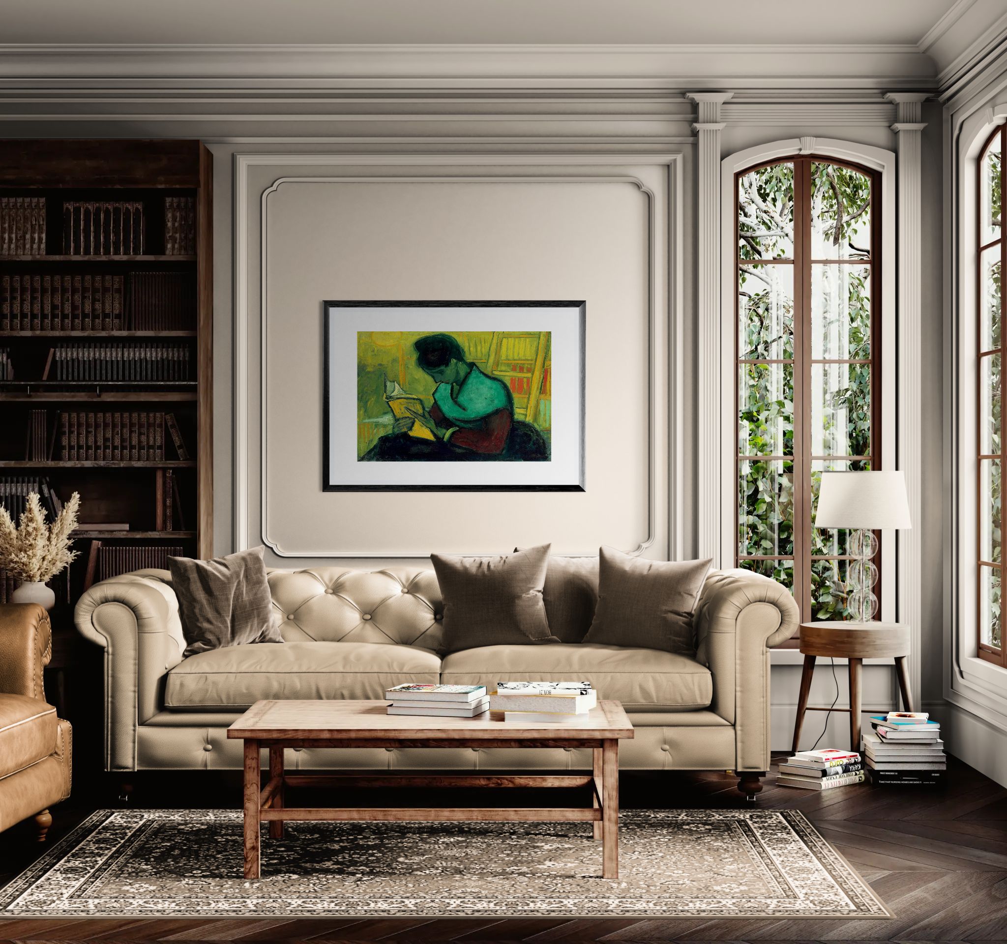 Une liseuse de romans by Vincent Van Gogh Wall Art Print