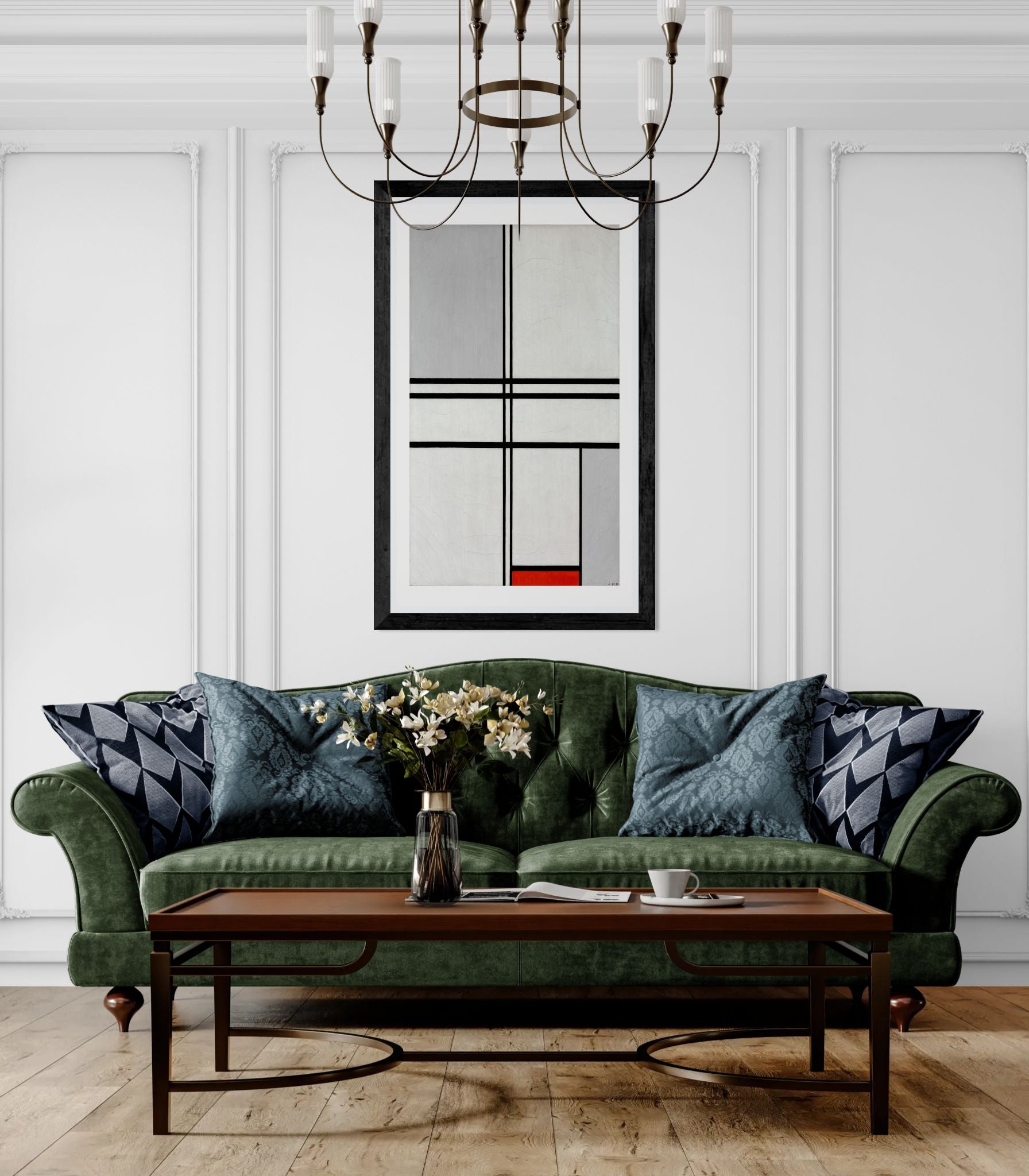 Composition (No. 1) by Piet Mondrian Abstract  Wall Art Print