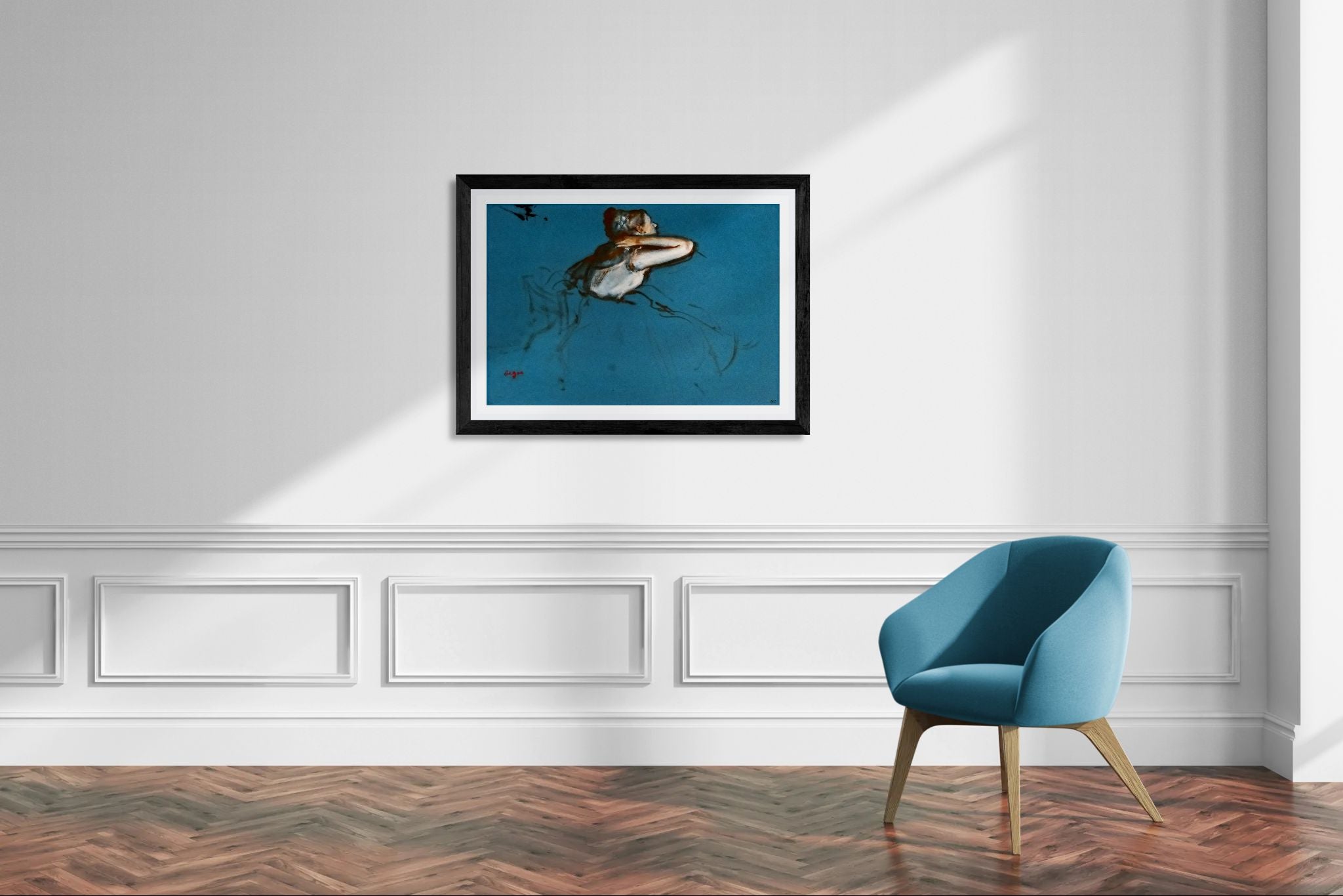 Blue Ballerina by Edgar Degas Wall Art Print