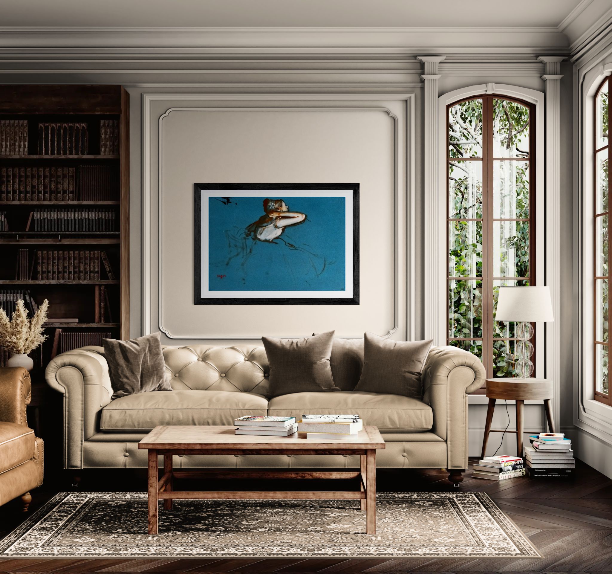 Blue Ballerina by Edgar Degas Wall Art Print