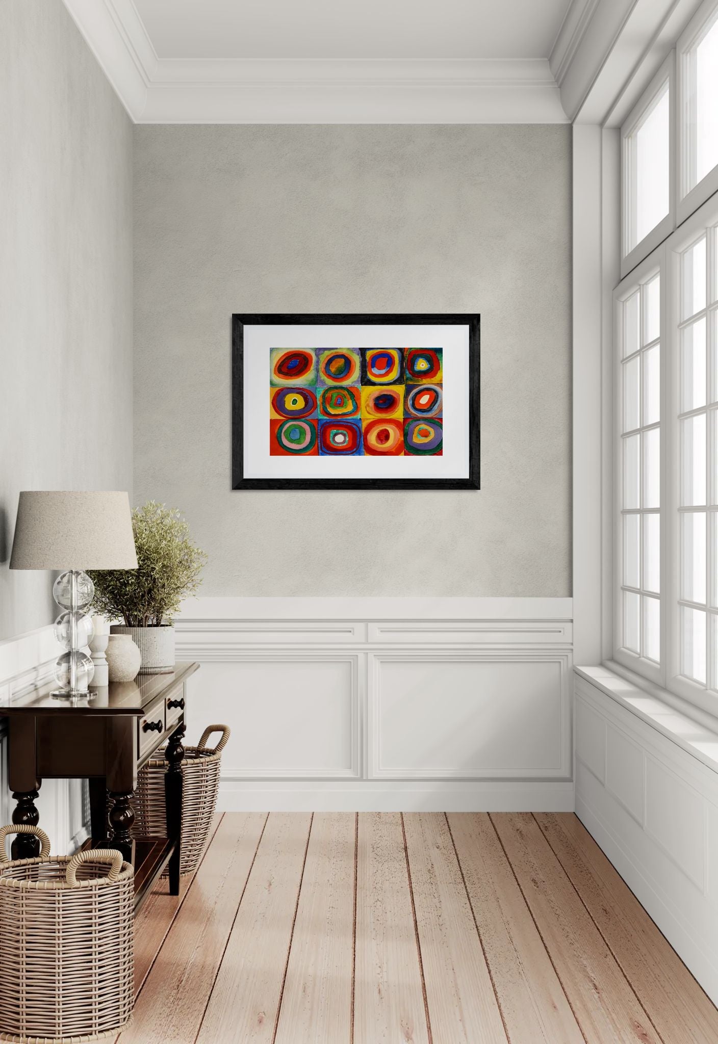 Colour Study, Squares with Concentric Circles by Vassily Kandinsky Wall Art Print