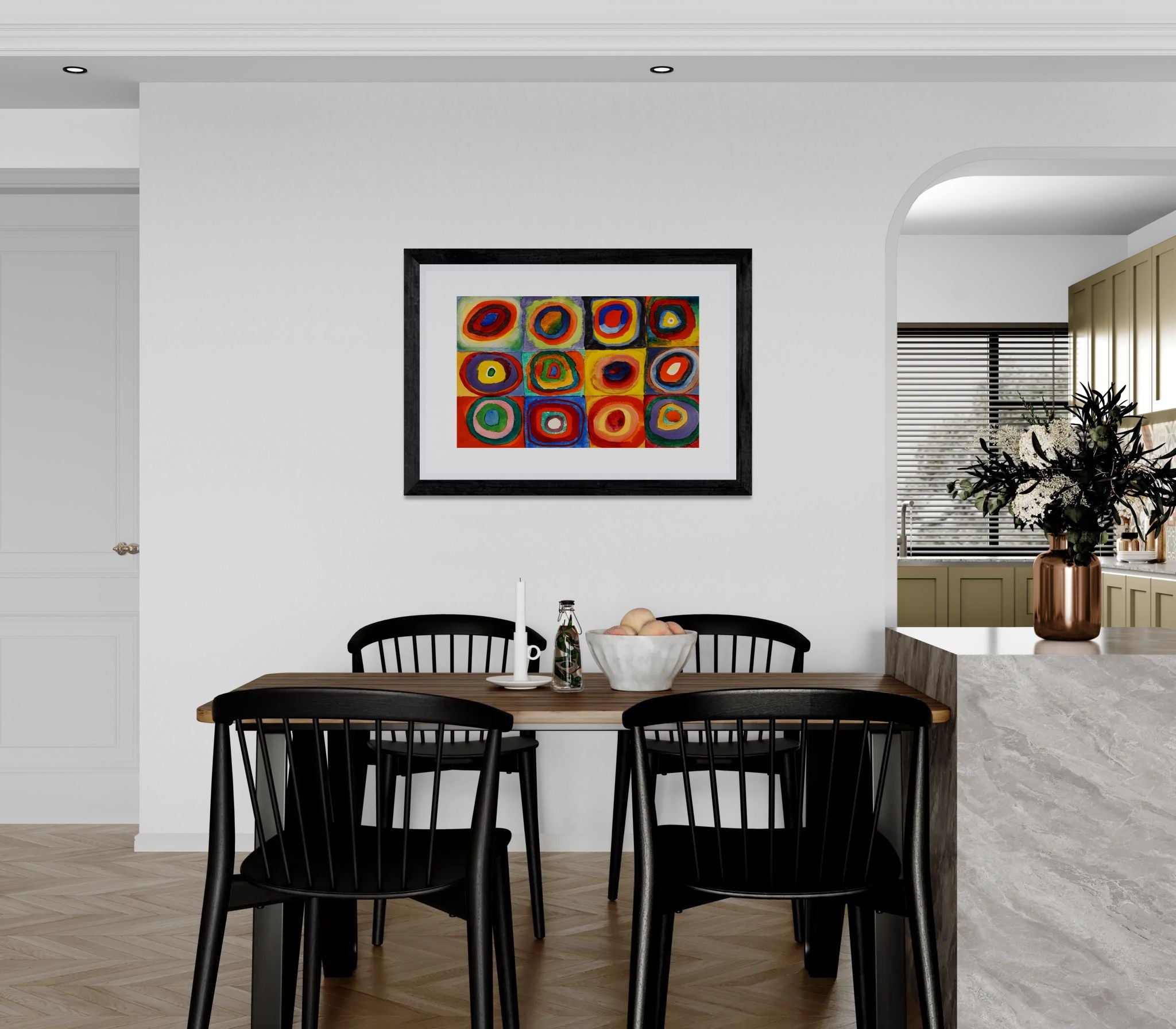 Colour Study, Squares with Concentric Circles by Vassily Kandinsky Wall Art Print