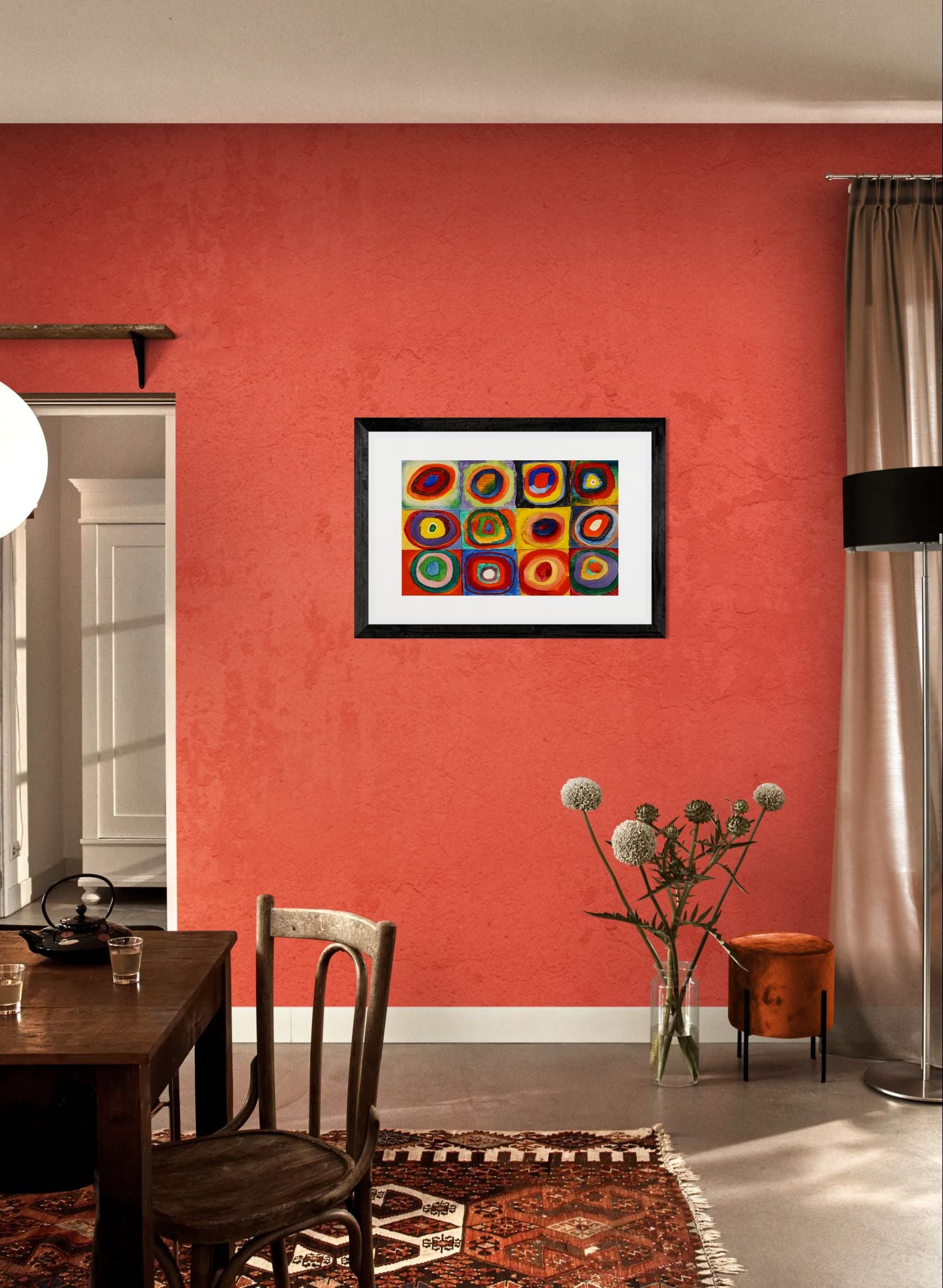 Colour Study, Squares with Concentric Circles by Vassily Kandinsky Wall Art Print