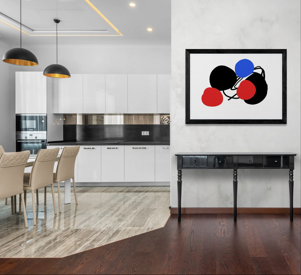 Blue dot by Norman Barrett Wall Art Print