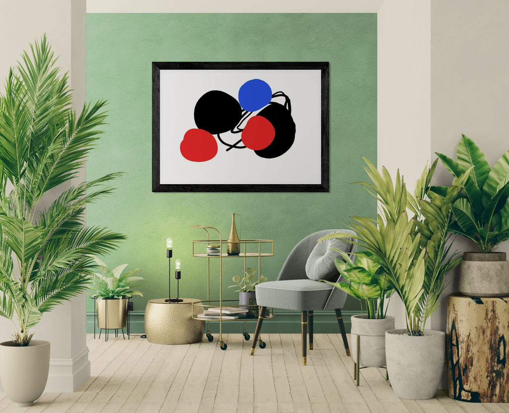 Blue dot by Norman Barrett Wall Art Print