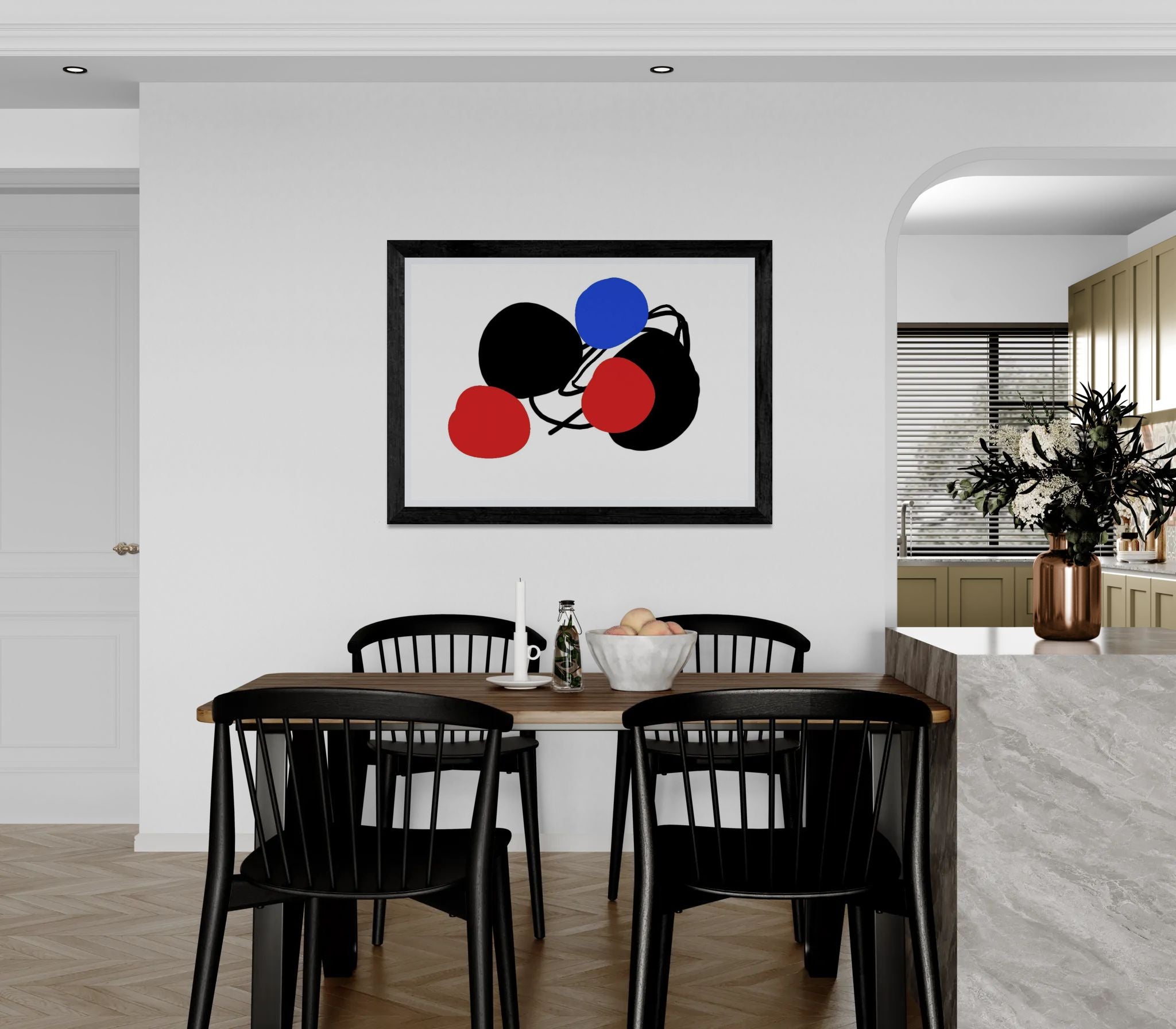 Blue dot by Norman Barrett Wall Art Print