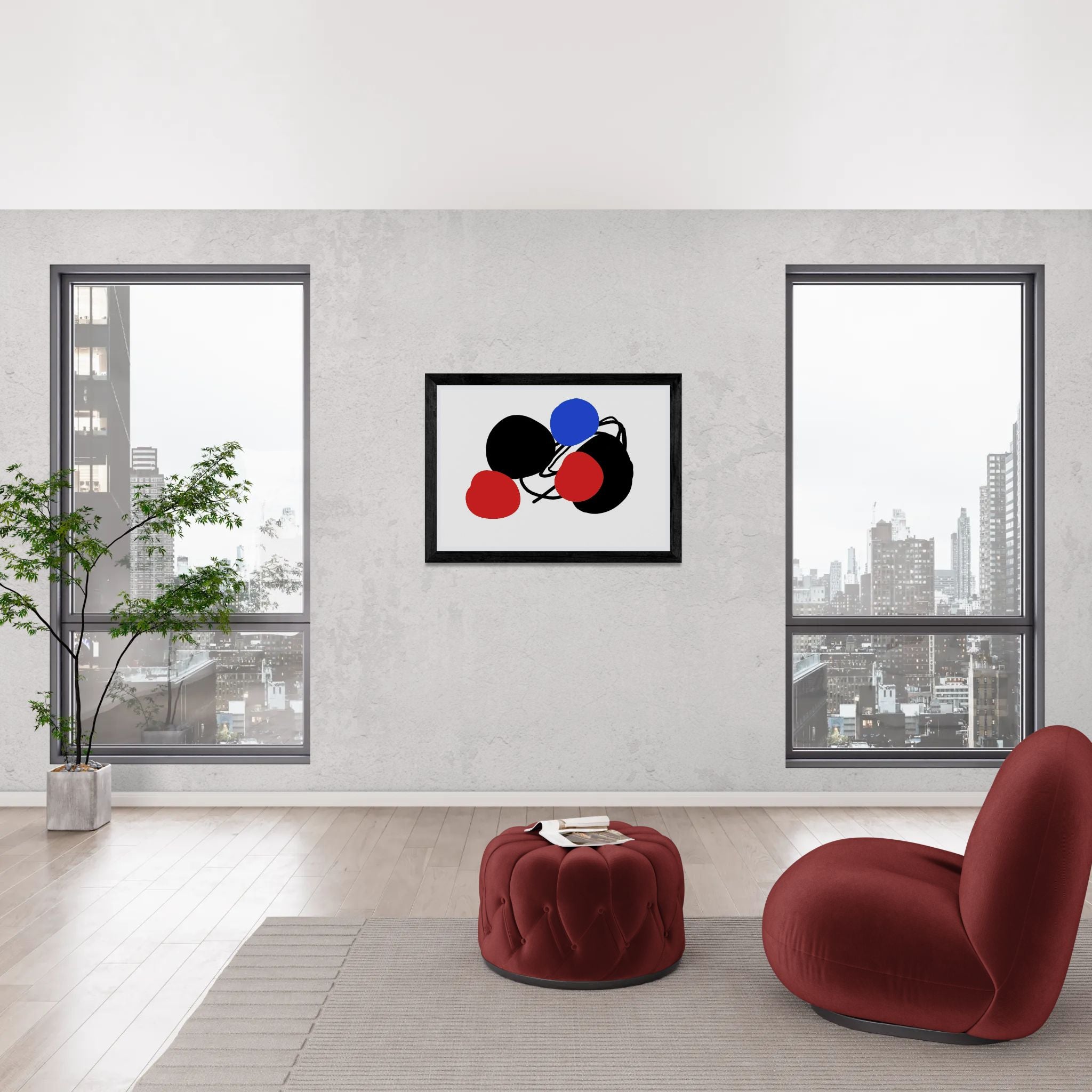 Blue dot by Norman Barrett Wall Art Print