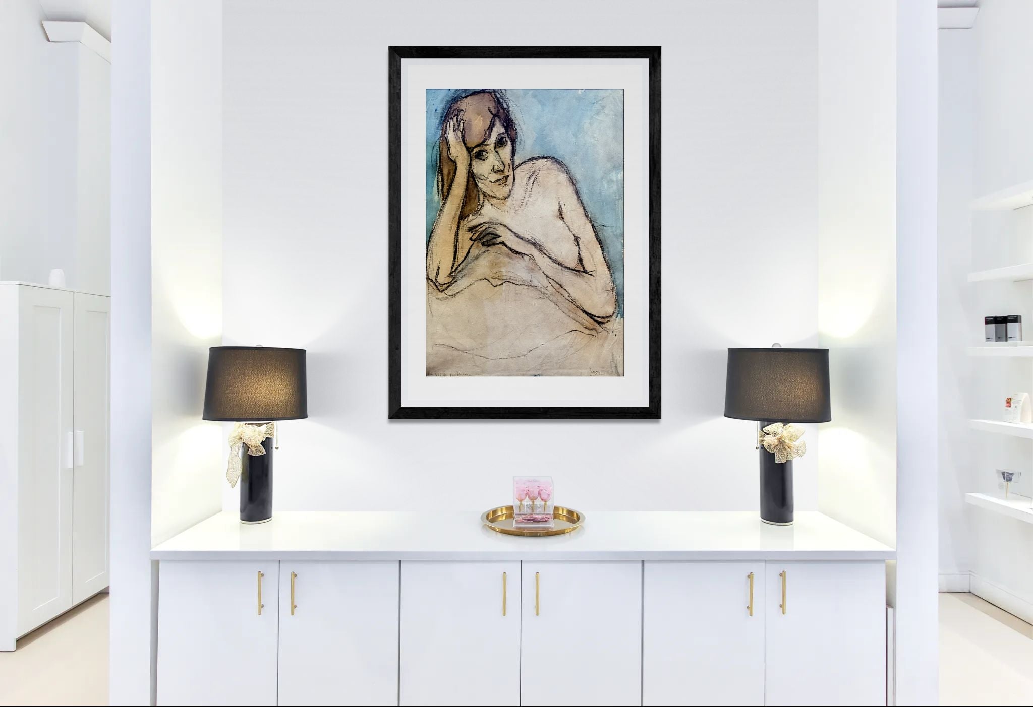 (Albi) Portrait de femme nue by Georges Bottini Wall Art Print