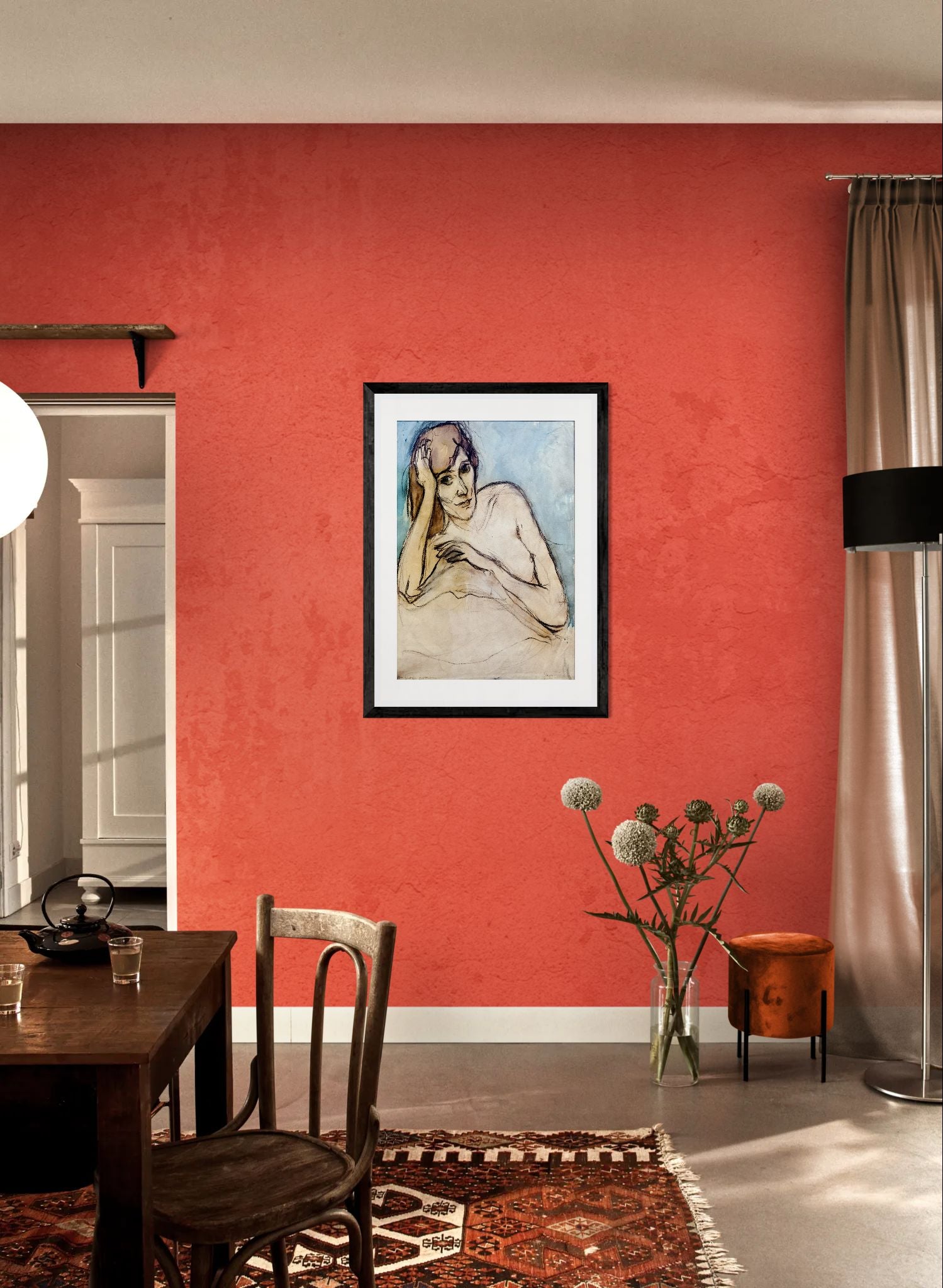 (Albi) Portrait de femme nue by Georges Bottini Wall Art Print