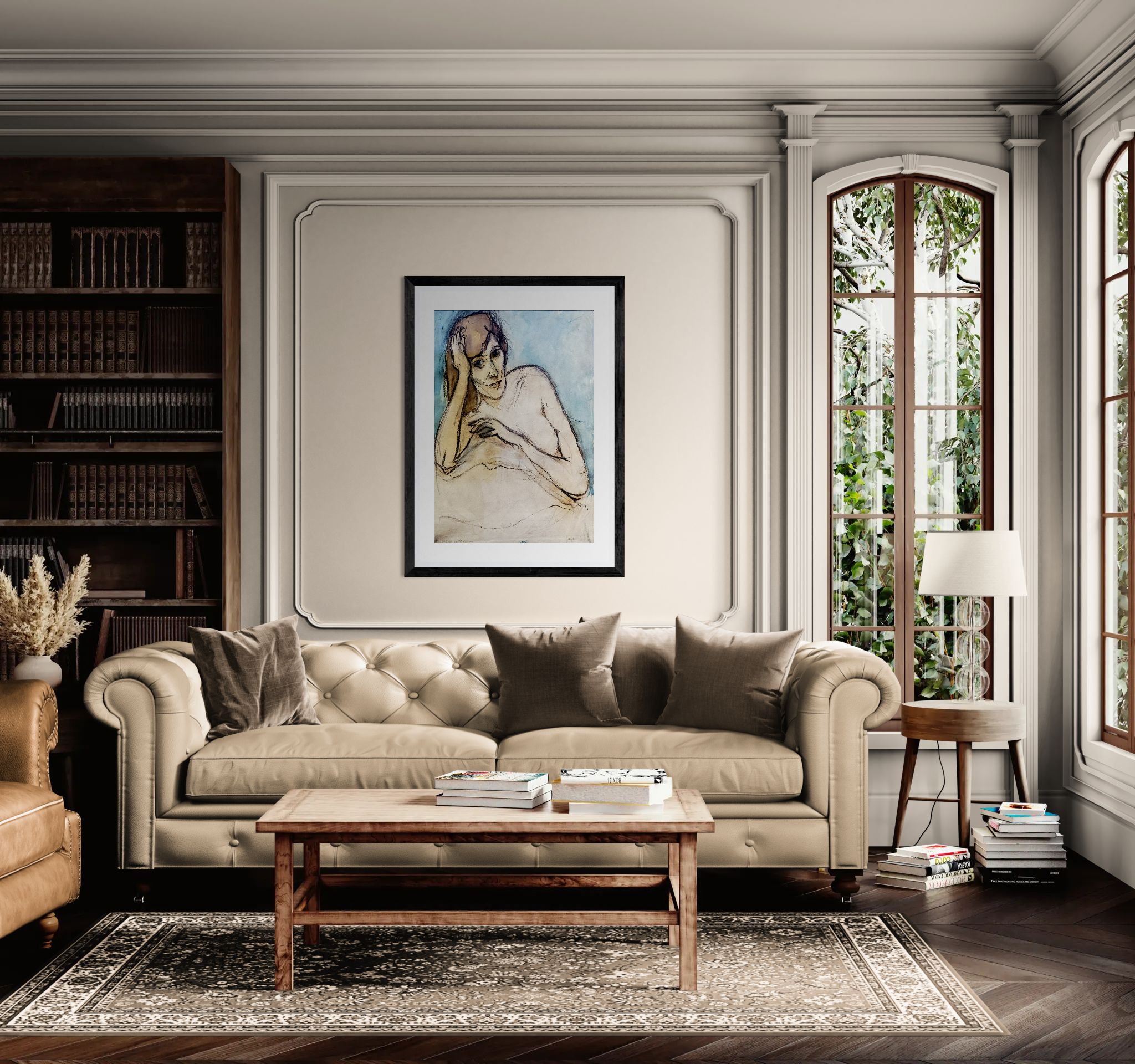 (Albi) Portrait de femme nue by Georges Bottini Wall Art Print