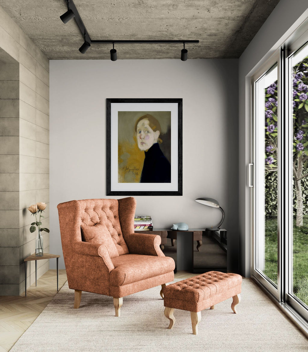 Selbstbildnis by Helena Schjerfbeck Wall Art Print