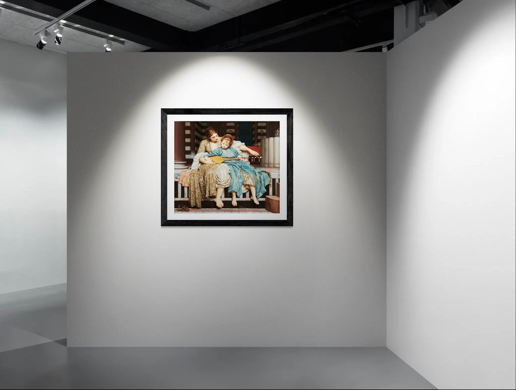 Music Lesson by Frederic Leighton Wall Art Print