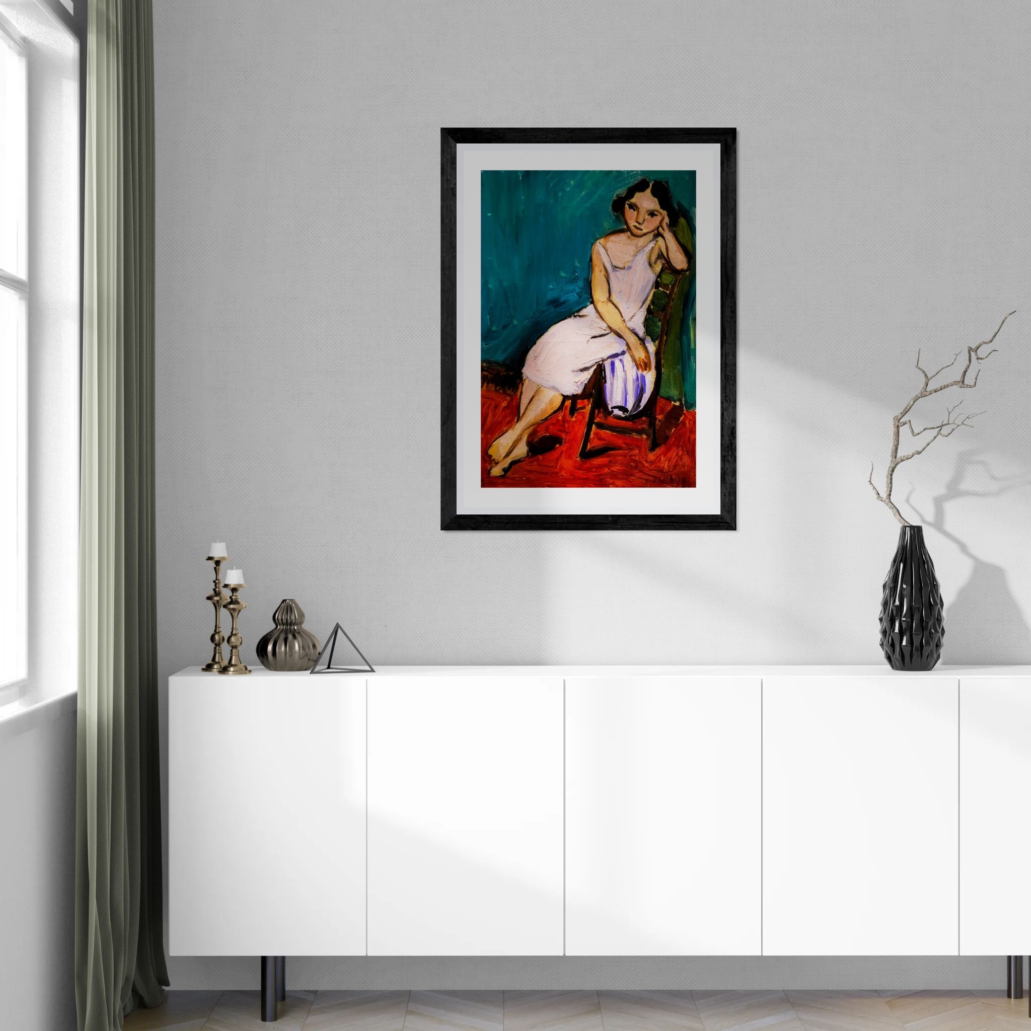 Jeune Fille assise by Henri Matisse Wall Art Print