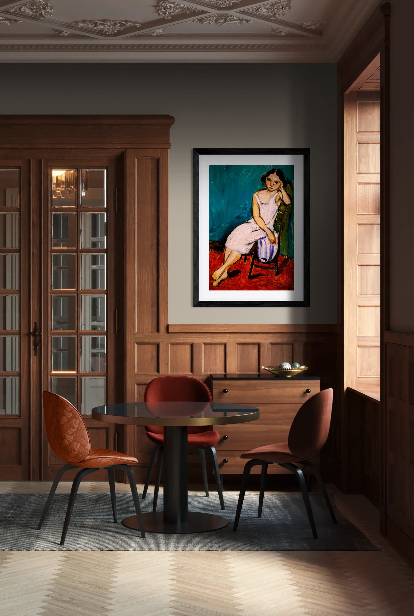 Jeune Fille assise by Henri Matisse Wall Art Print