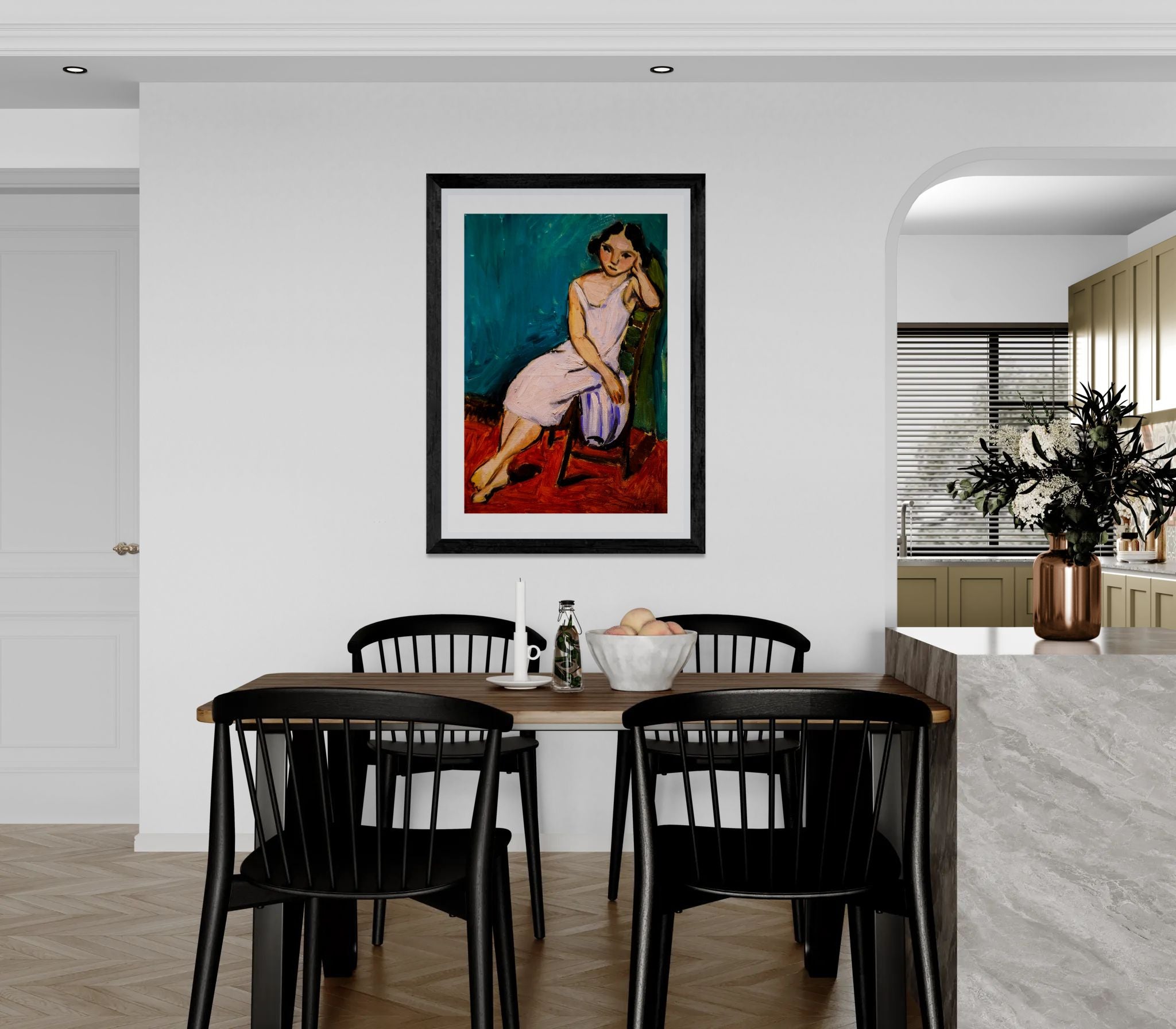 Jeune Fille assise by Henri Matisse Wall Art Print