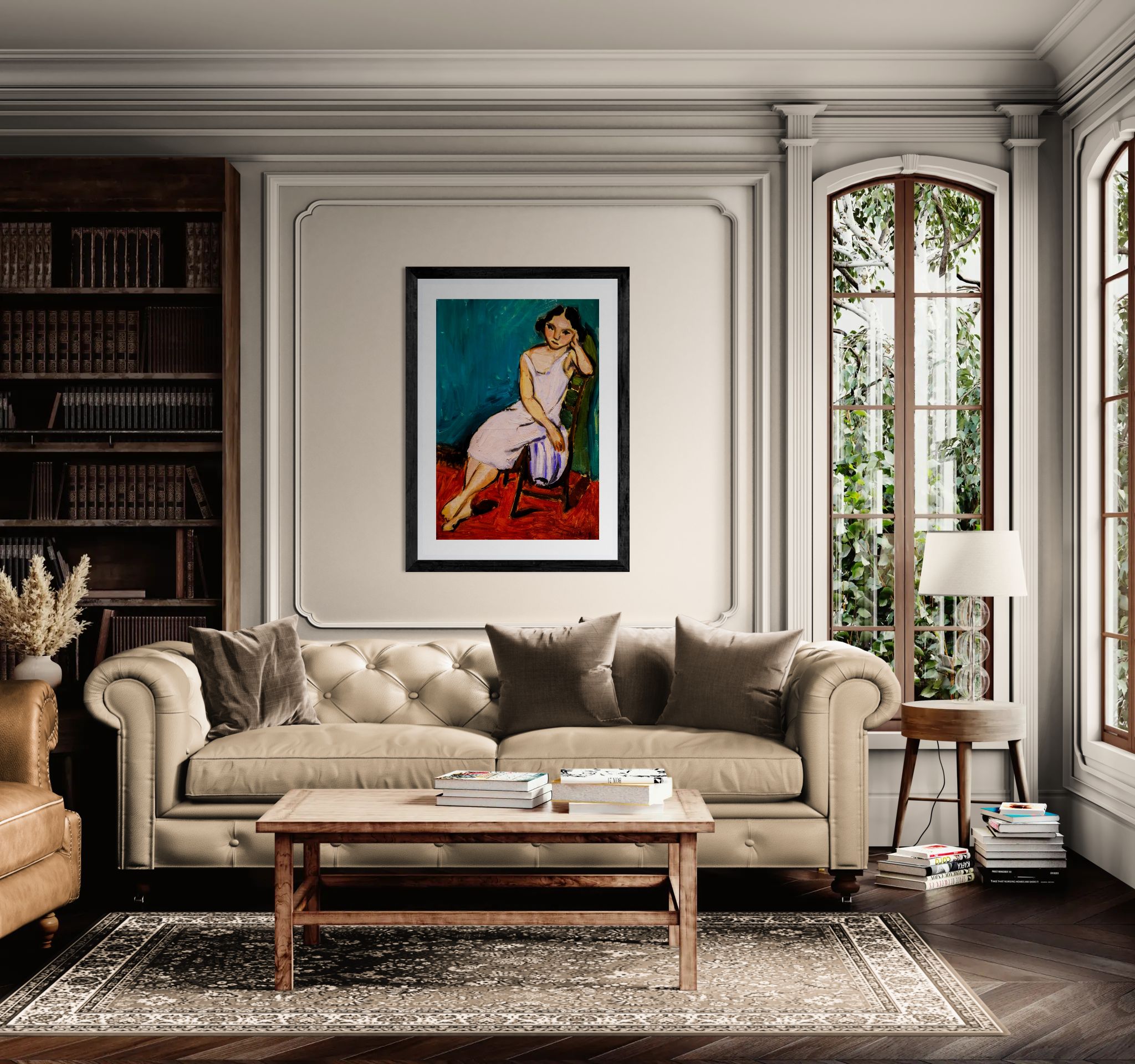 Jeune Fille assise by Henri Matisse Wall Art Print