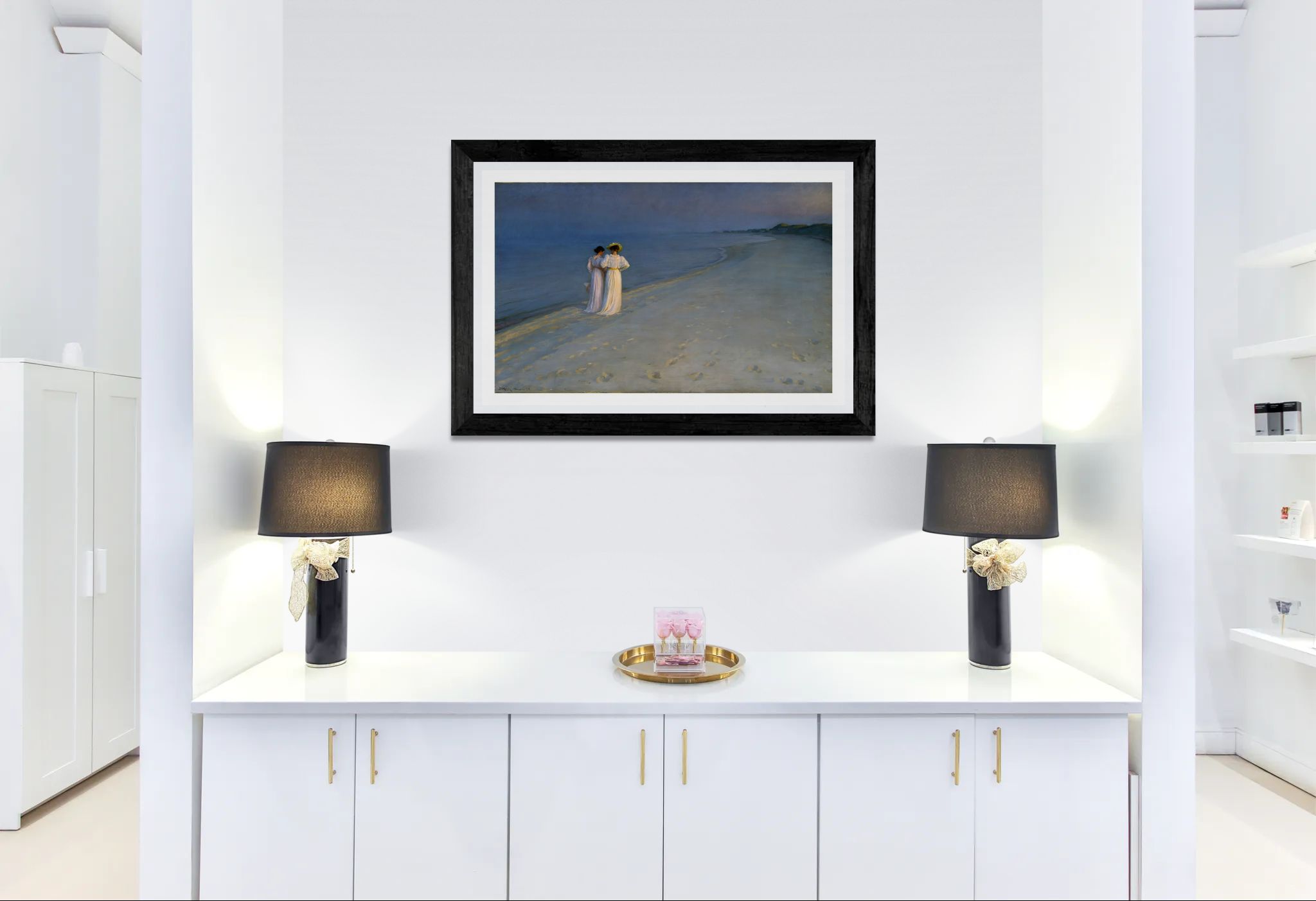 Summer evening on Skagen's Beach by P.S. Krøyer Wall Art Print