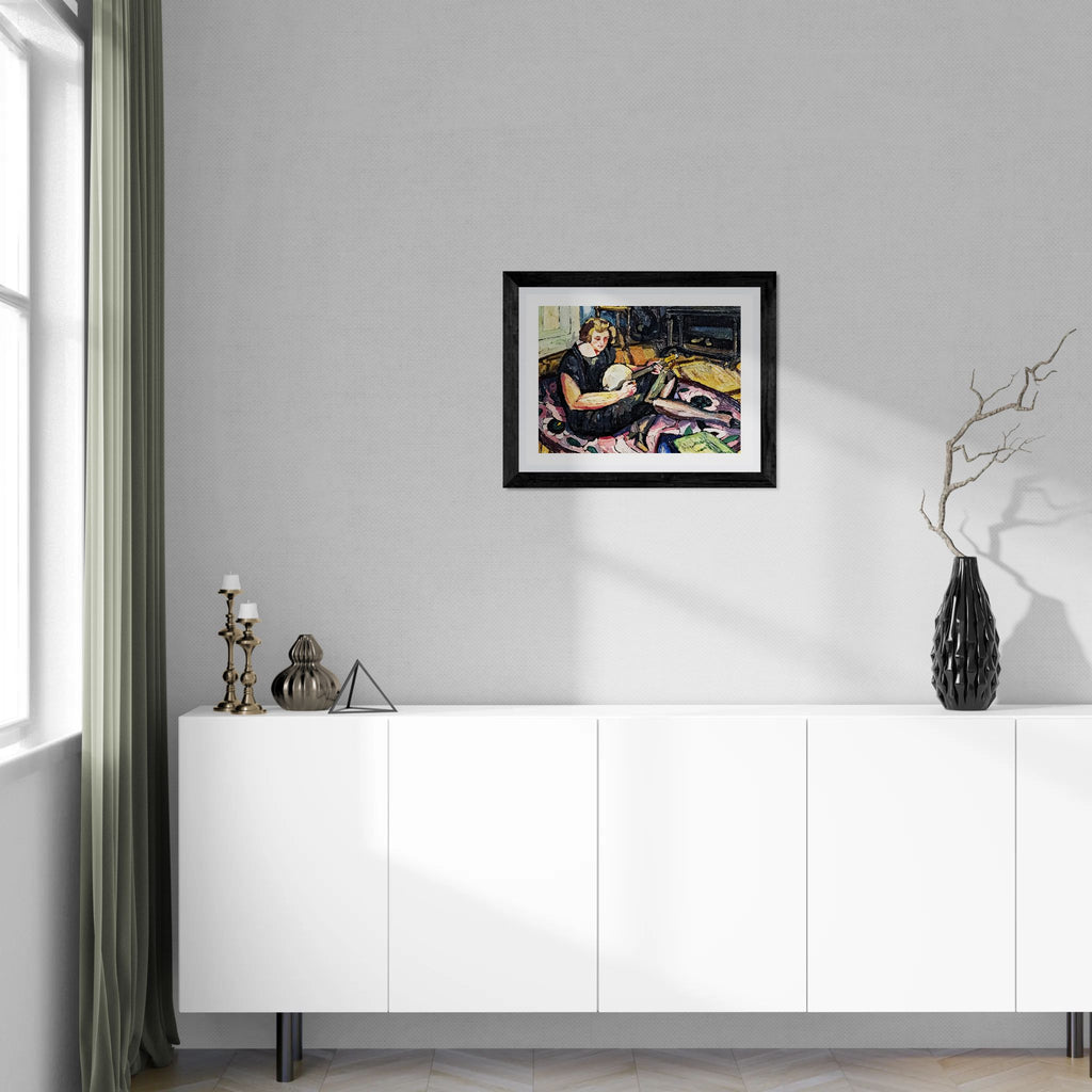 Luce au banjo dans le salon à Rabastens by Georges Gaudion Wall Art Print