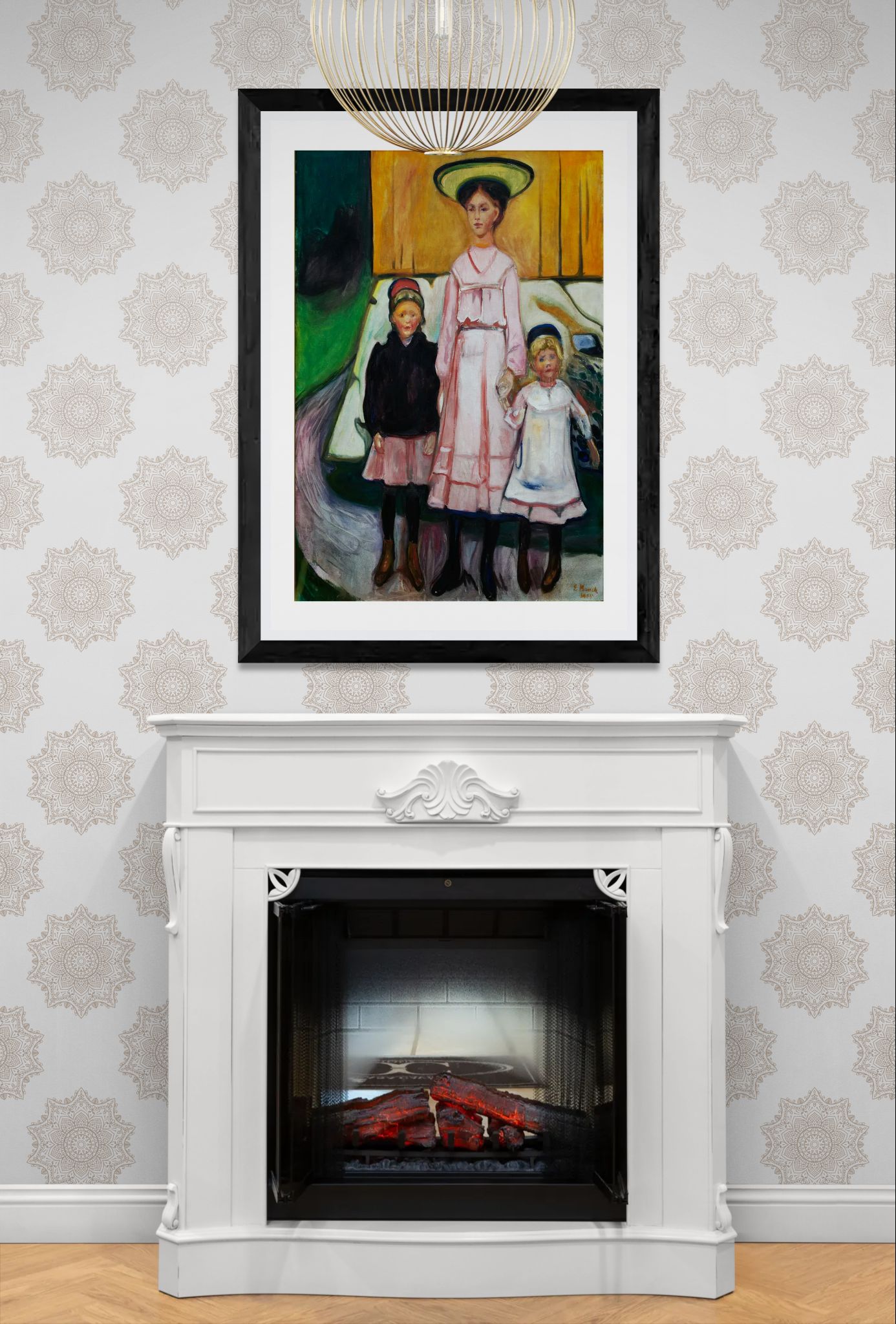 Three Children Thielska by Edvard Munch Wall Art Print