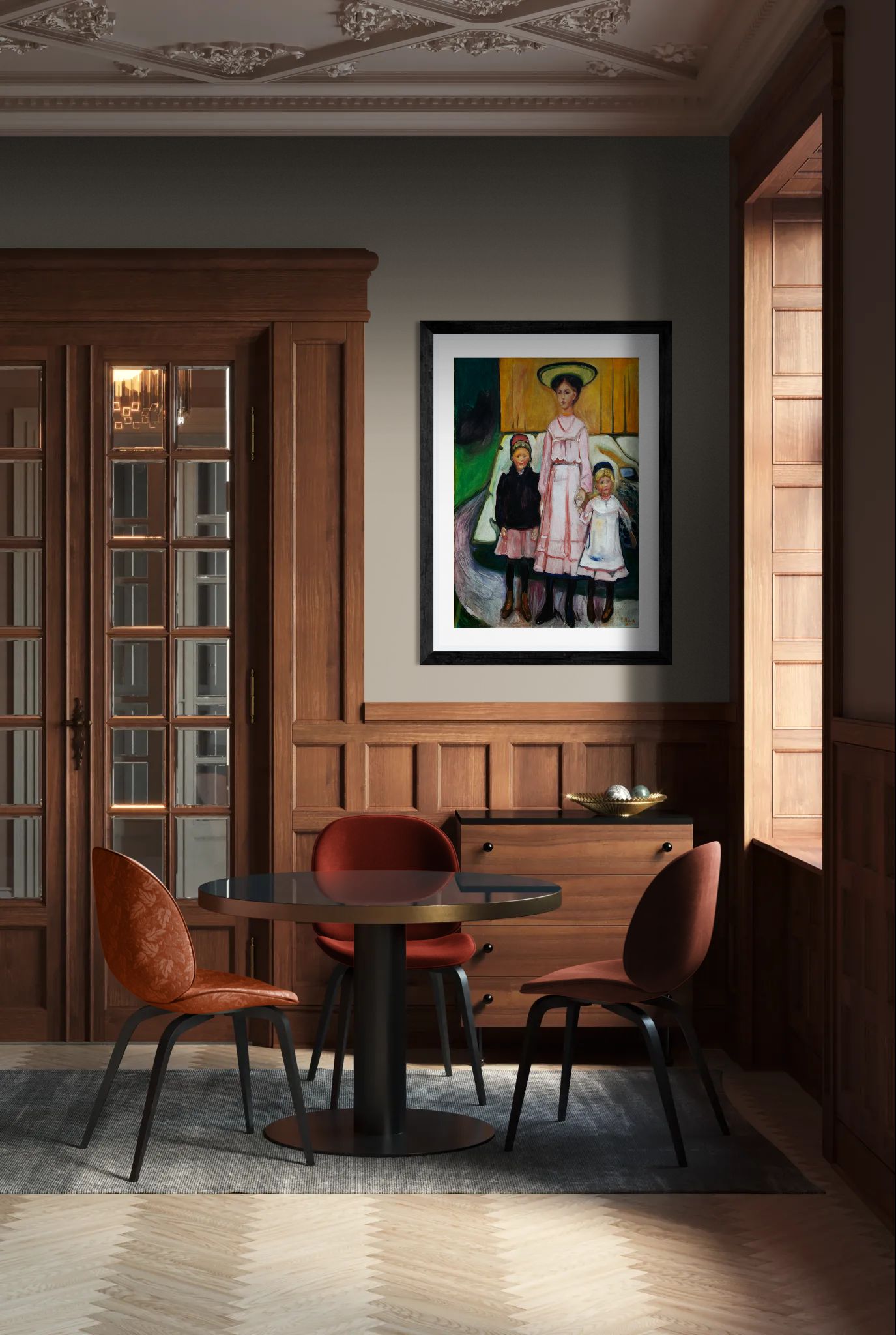 Three Children Thielska by Edvard Munch Wall Art Print