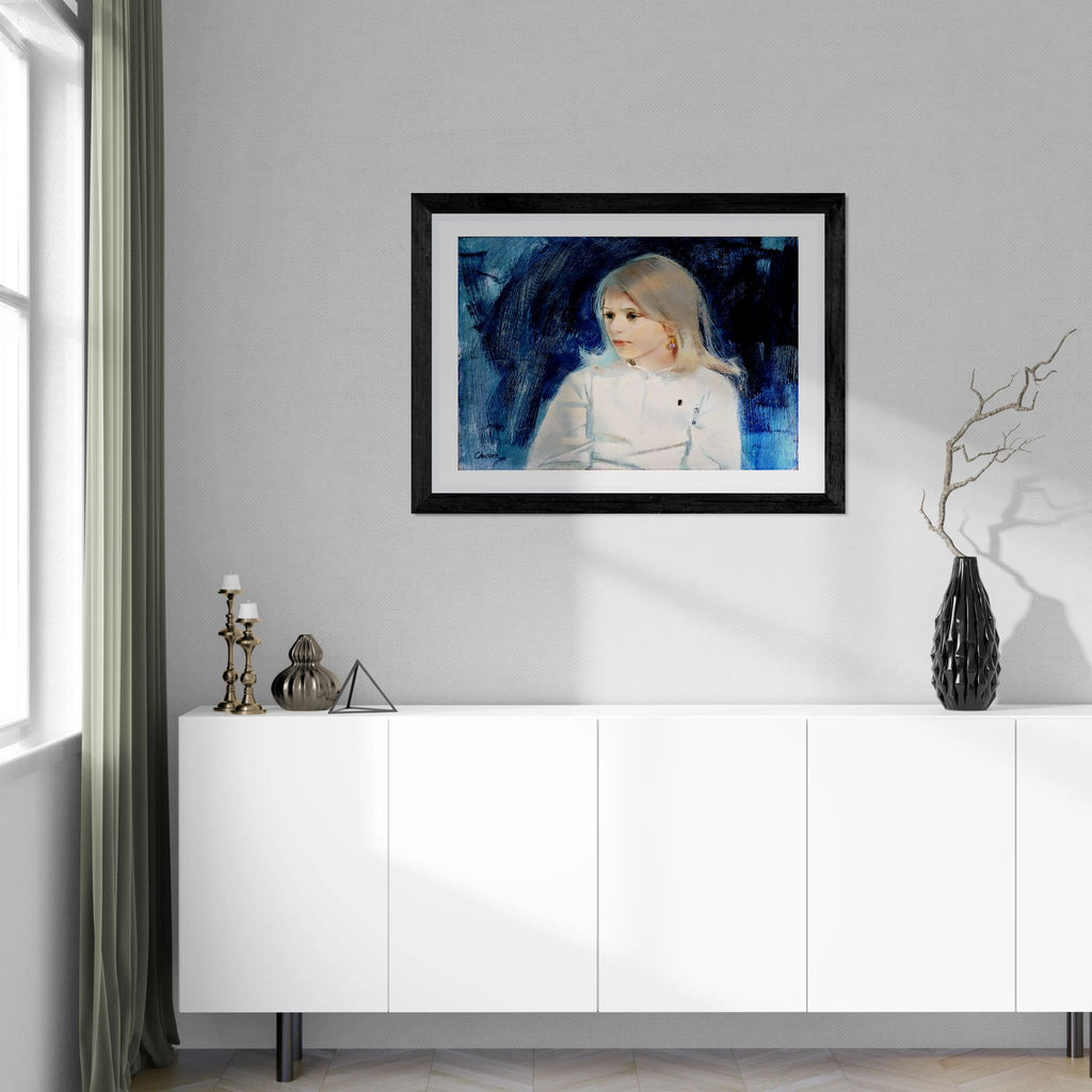 Painting of girl by Unknown Artist Wall Art Print