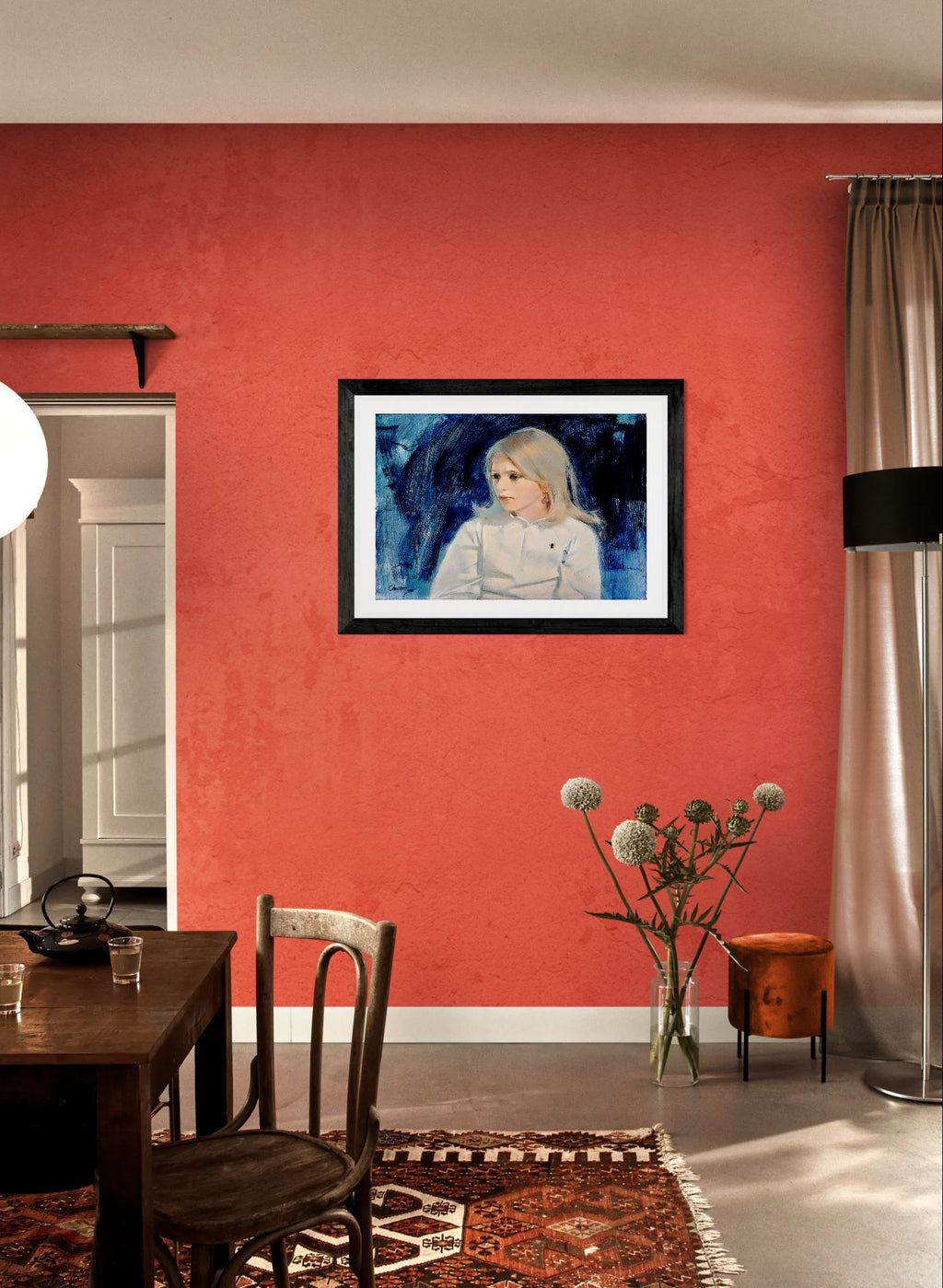 Painting of girl by Unknown Artist Wall Art Print