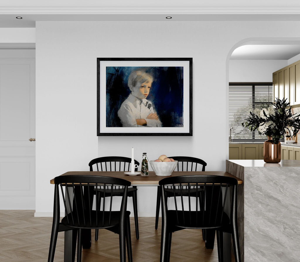 Painting of boy by Unknown Artist Wall Art Print