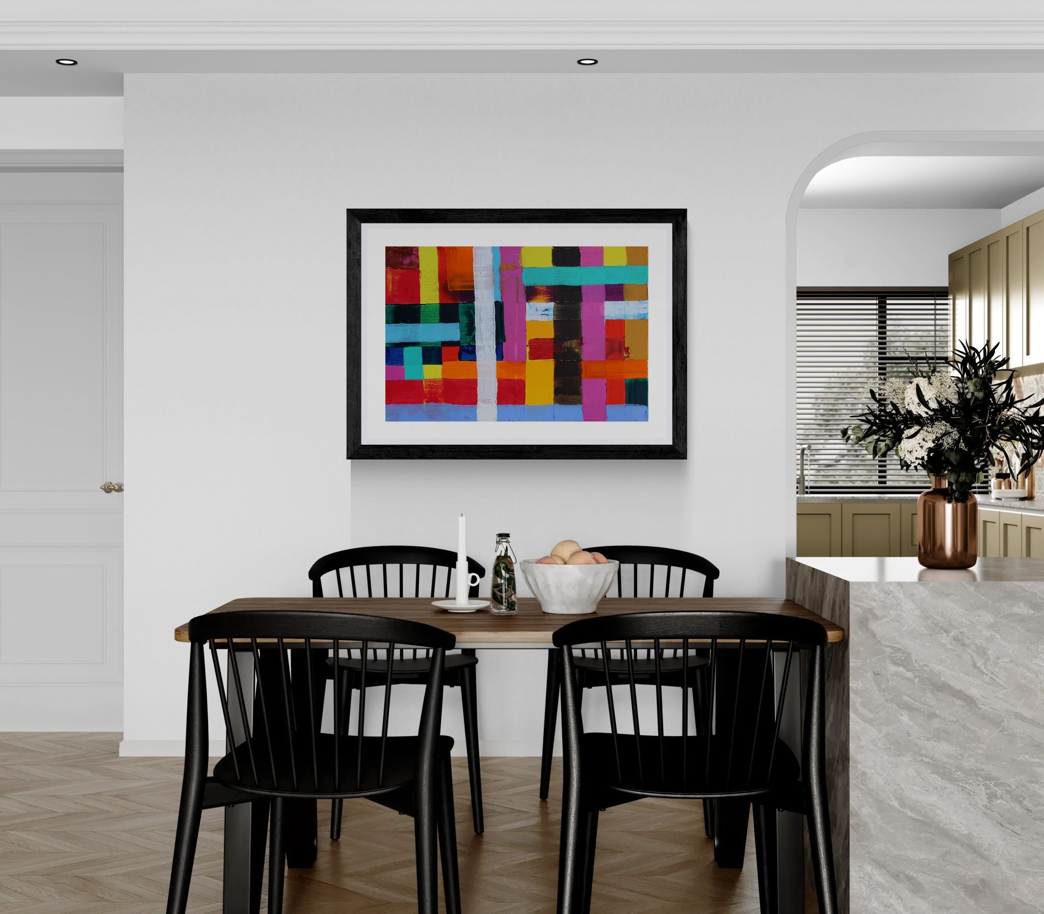 Farbfeld Malerei (Acryl) by Unknown Artist Wall Art Print