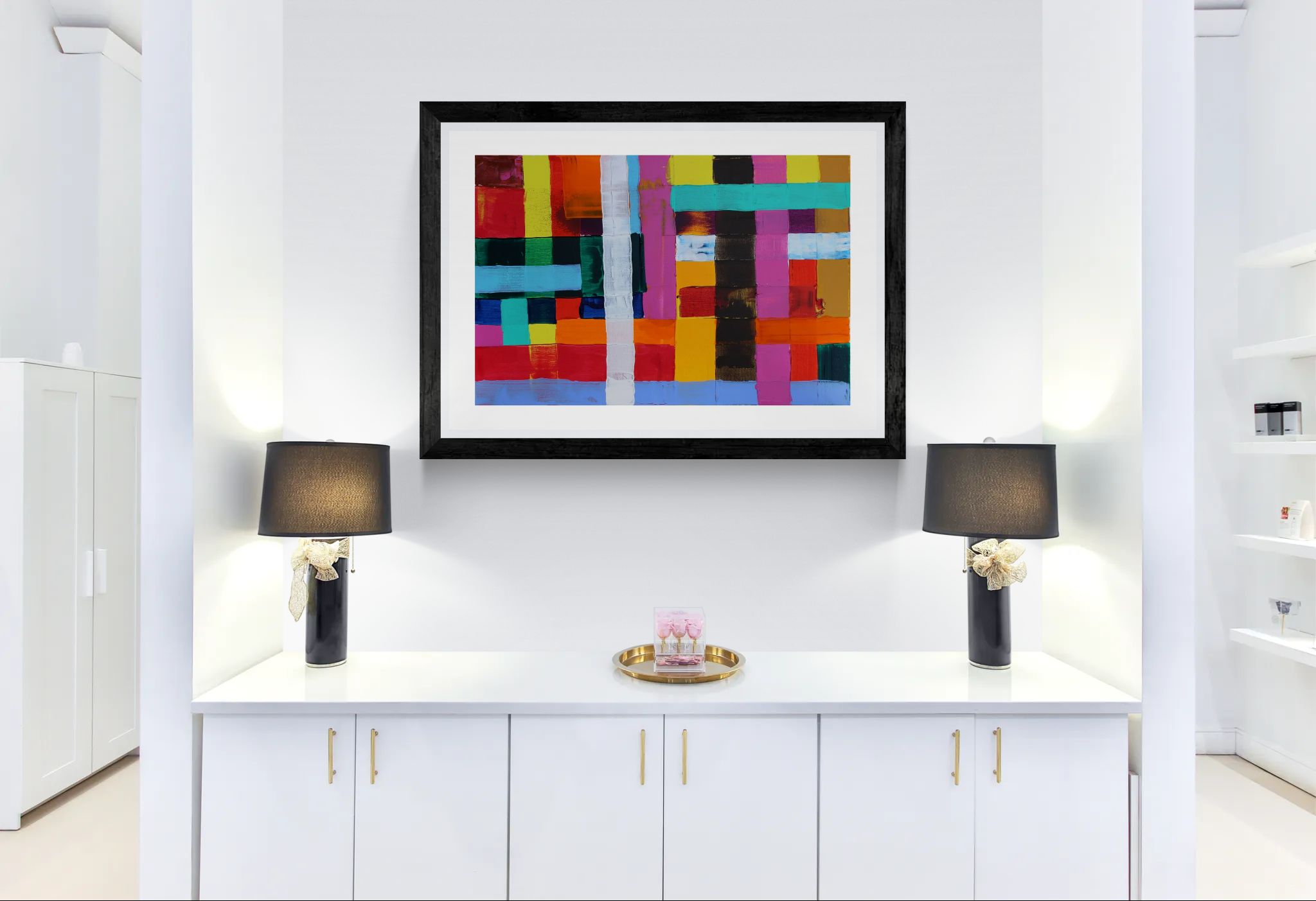 Farbfeld Malerei (Acryl) by Unknown Artist Wall Art Print