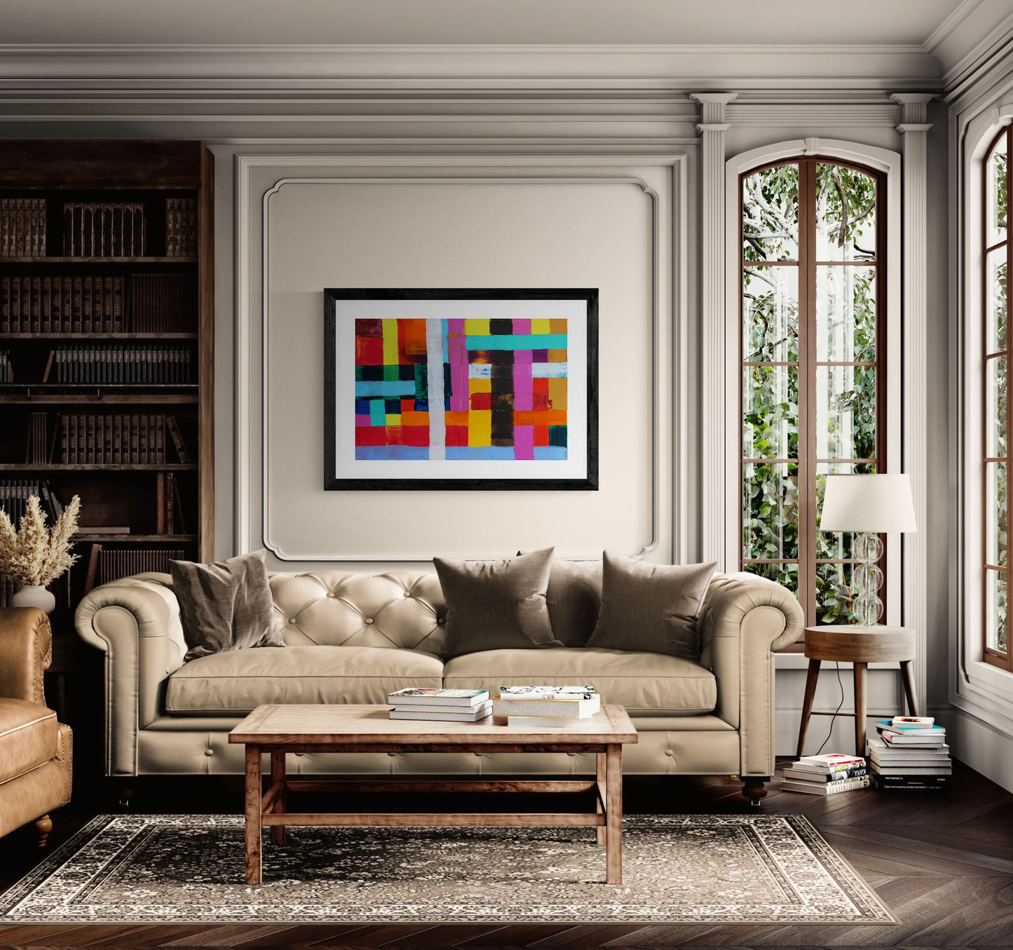 Farbfeld Malerei (Acryl) by Unknown Artist Wall Art Print