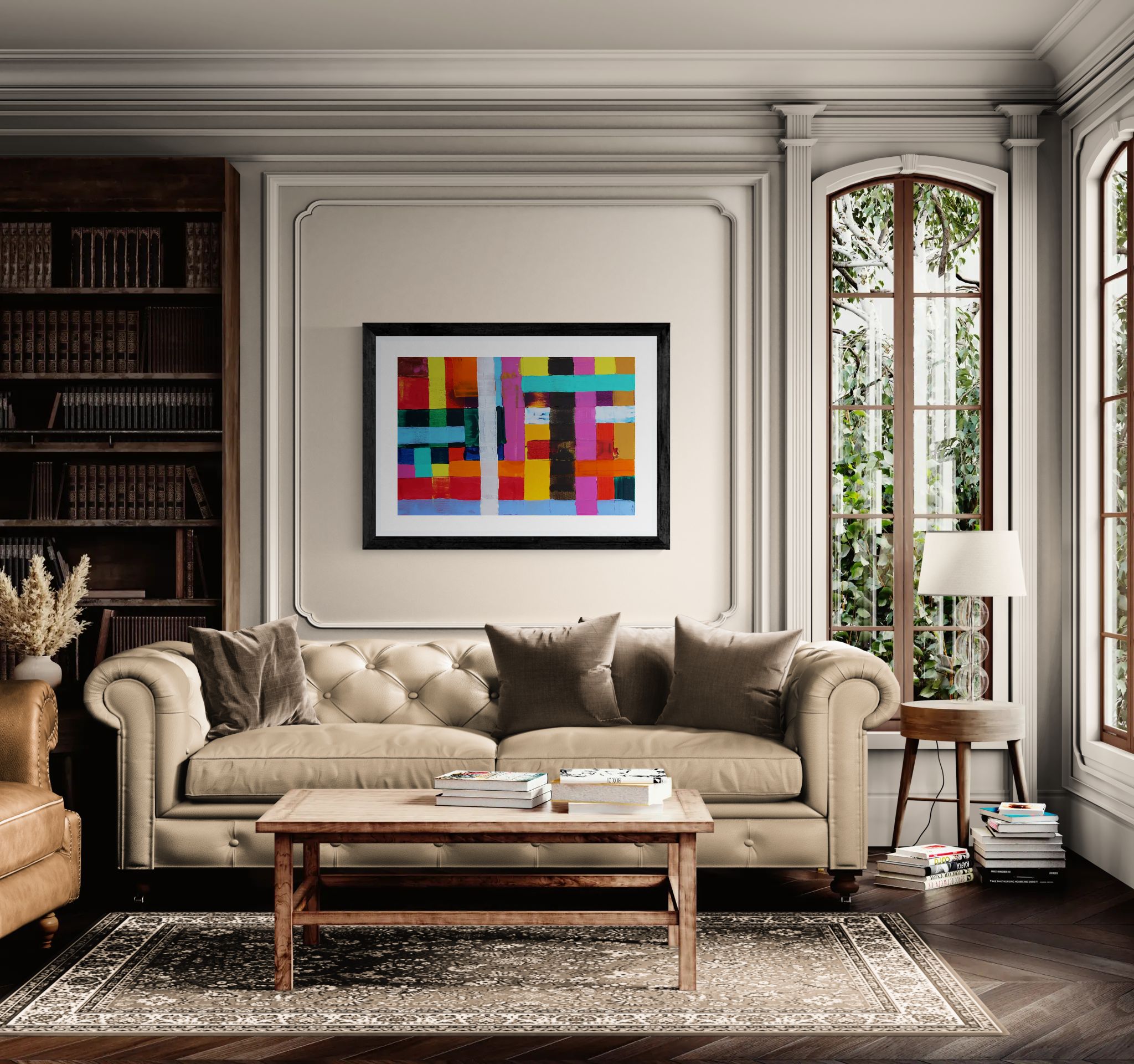 Farbfeld Malerei (Acryl) by Unknown Artist Wall Art Print