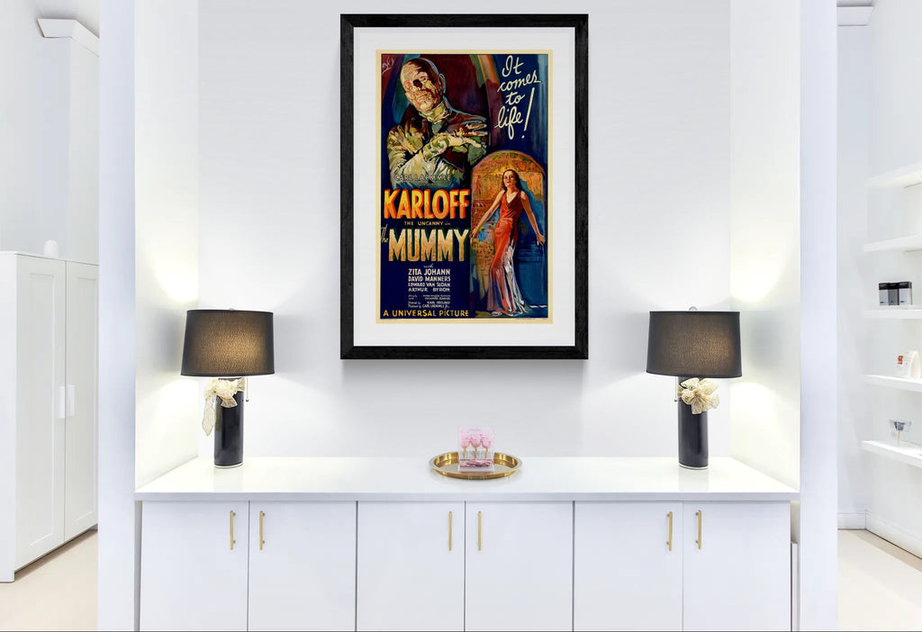 The Mummy 1932 film poster by Karoly Grosz Wall Art Print (Karloff "It Comes to Life!")