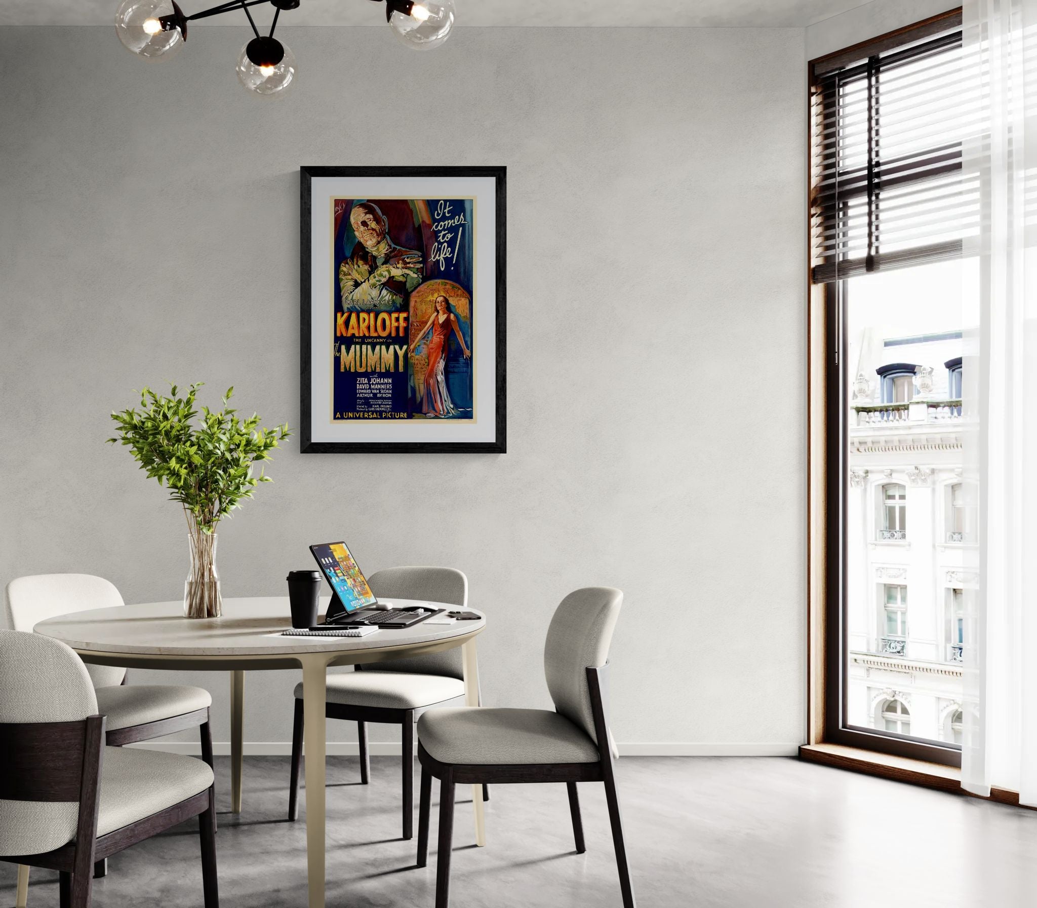 The Mummy 1932 film poster by Karoly Grosz Wall Art Print (Karloff "It Comes to Life!")